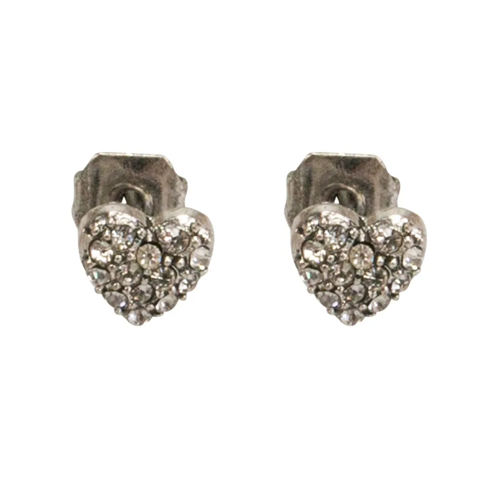 Alpenflüstern DAHEIM DOR036 Ohrstecker Strass-Herz mini grün