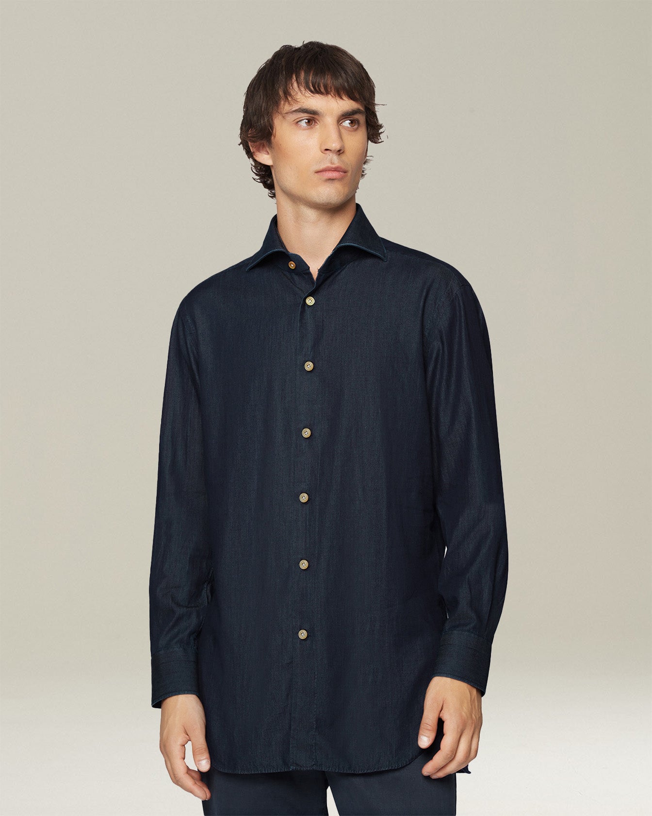 Kiton Shirts Casual Denim Hemd 40 Denim