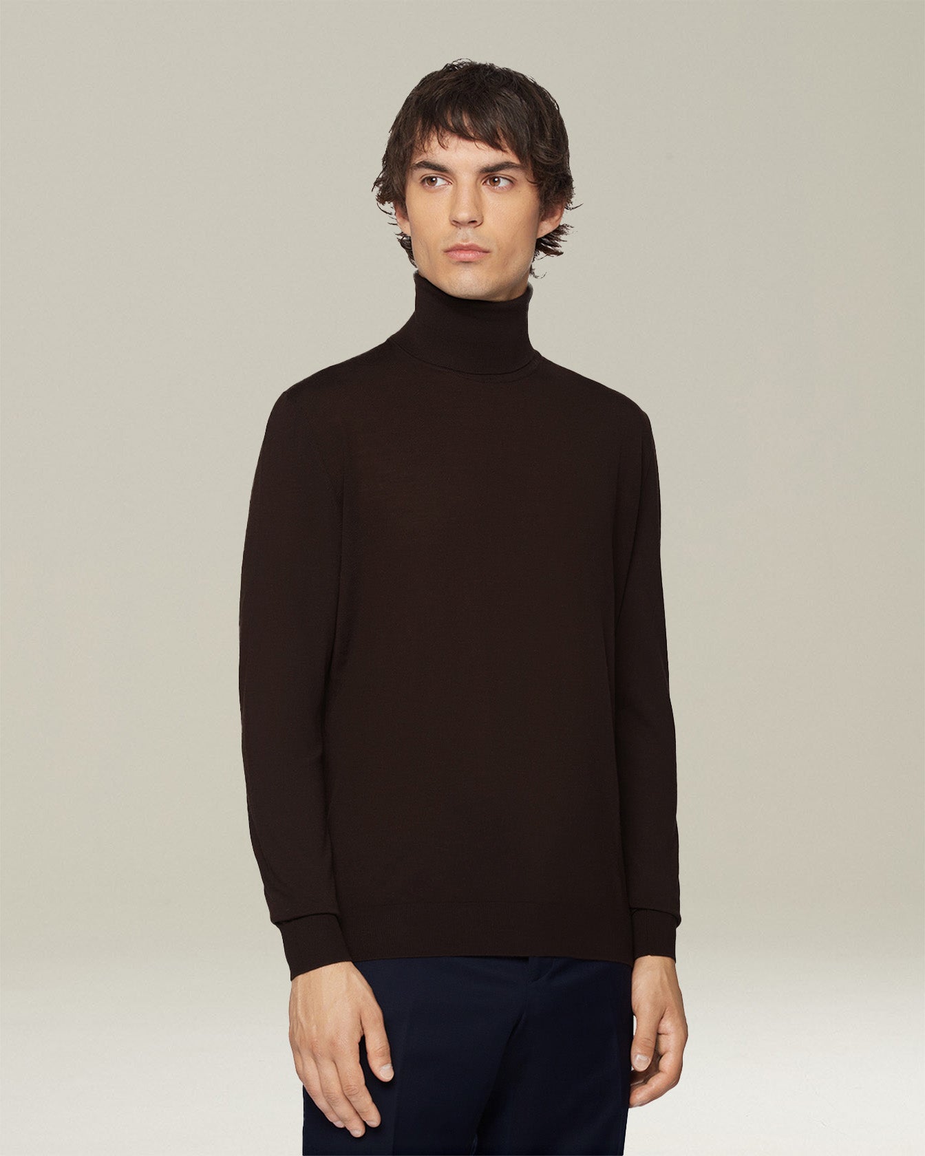 Kiton Blue Diamond Polo Rollkragenpullover Wolle
