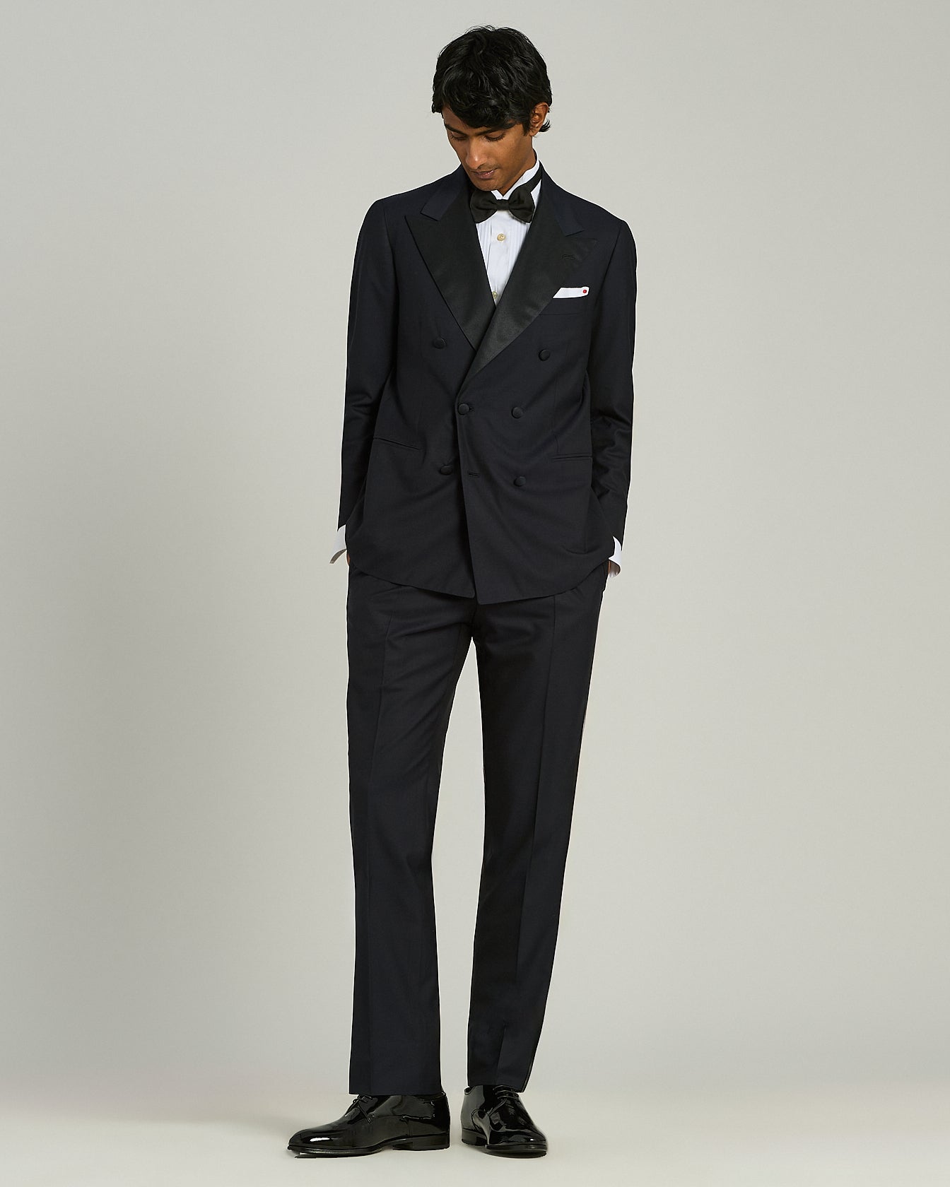 Kiton Oxford Schuhe Lackleder schwarz Abendschuhe