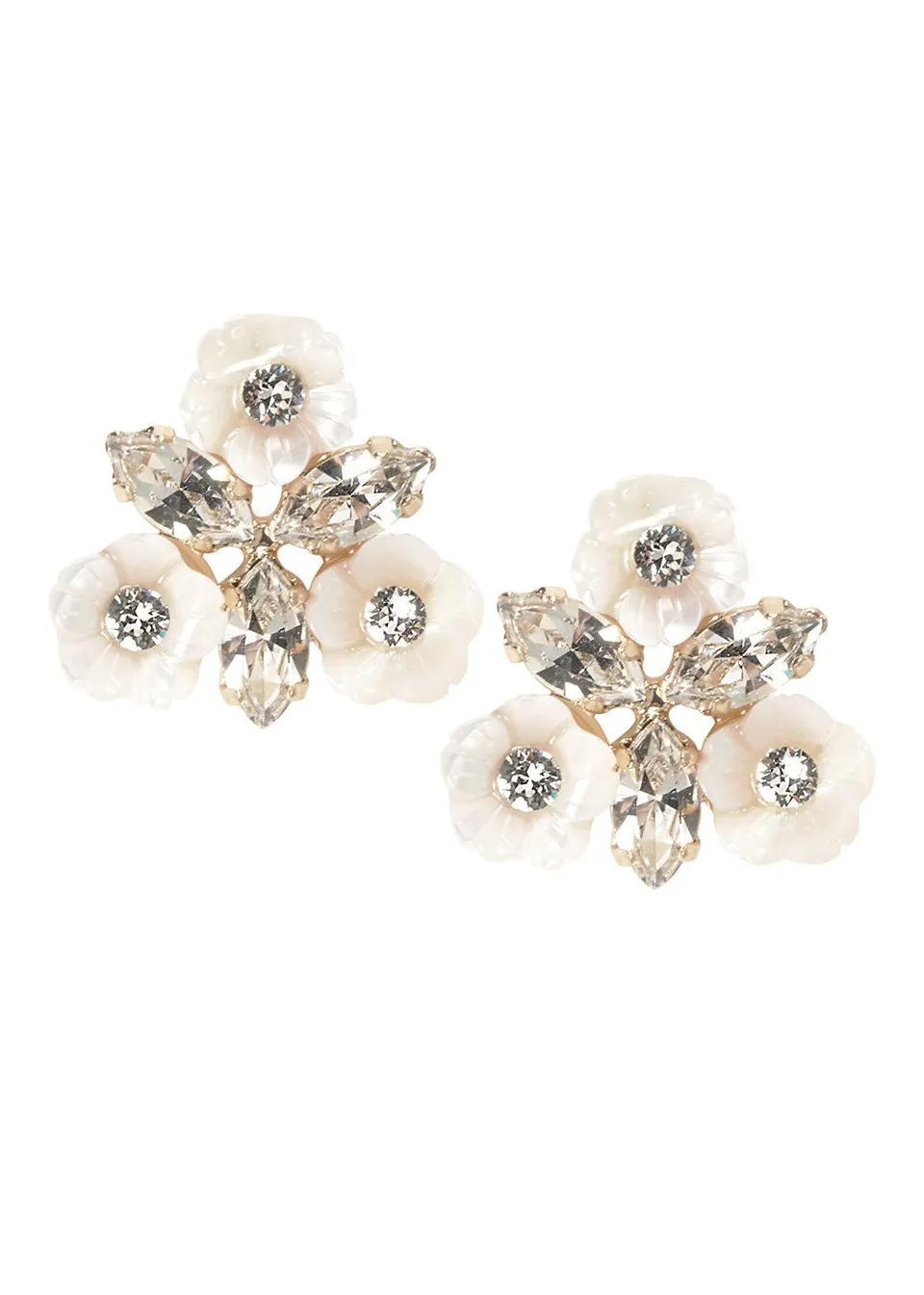 Elizabeth Bower Juliette Flower Stud Ohrstecker Perlmutt