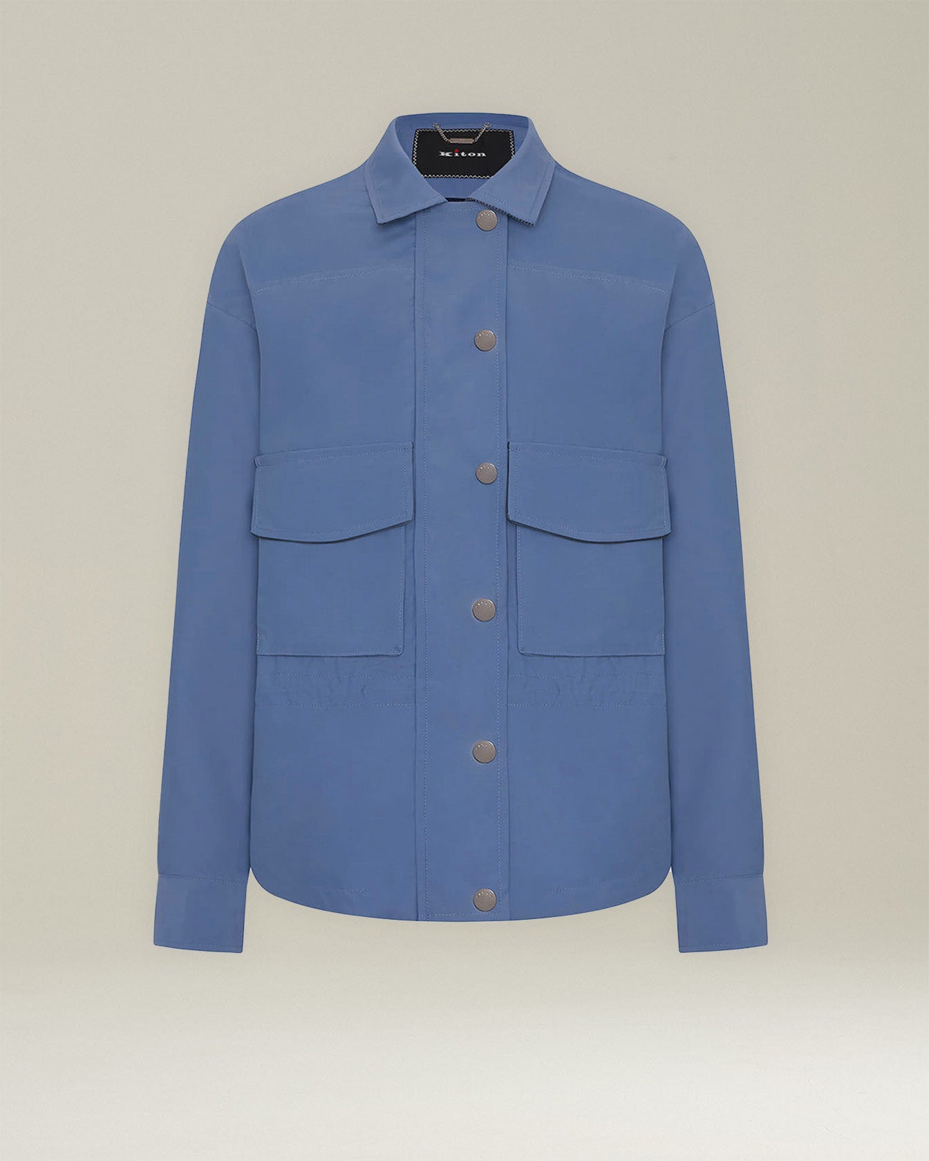 Kiton Jackets Hemdjacke Wolle Druckknopf Herren