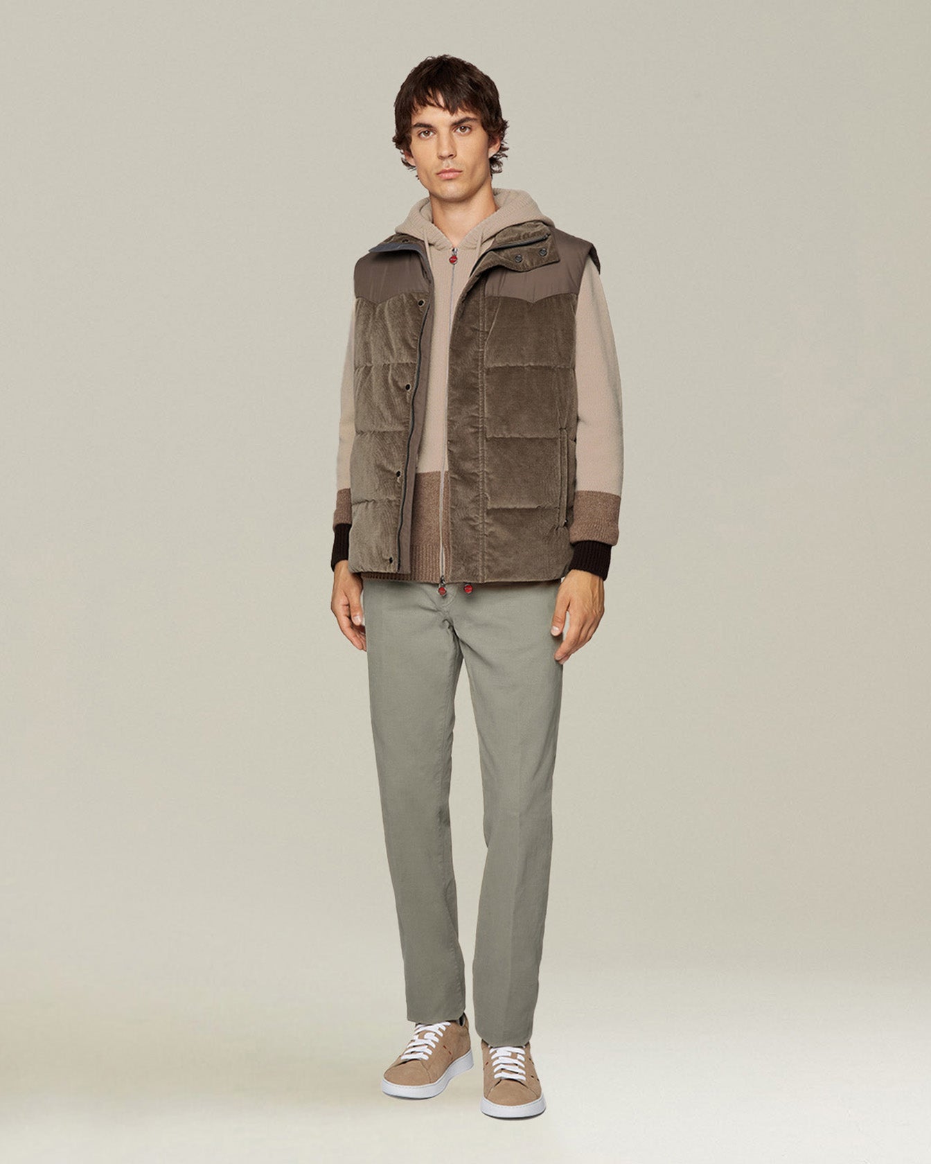 Kiton Outerwear Colour Block Cashmere Blouson M Kaschmir