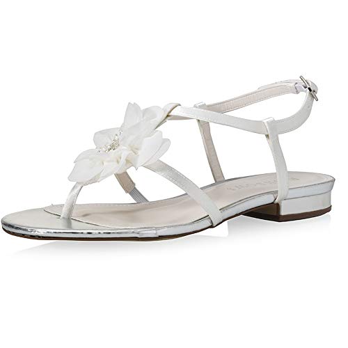 Rainbow Club Embellished Nila Riemchen Sandale Ivory 39 Flach