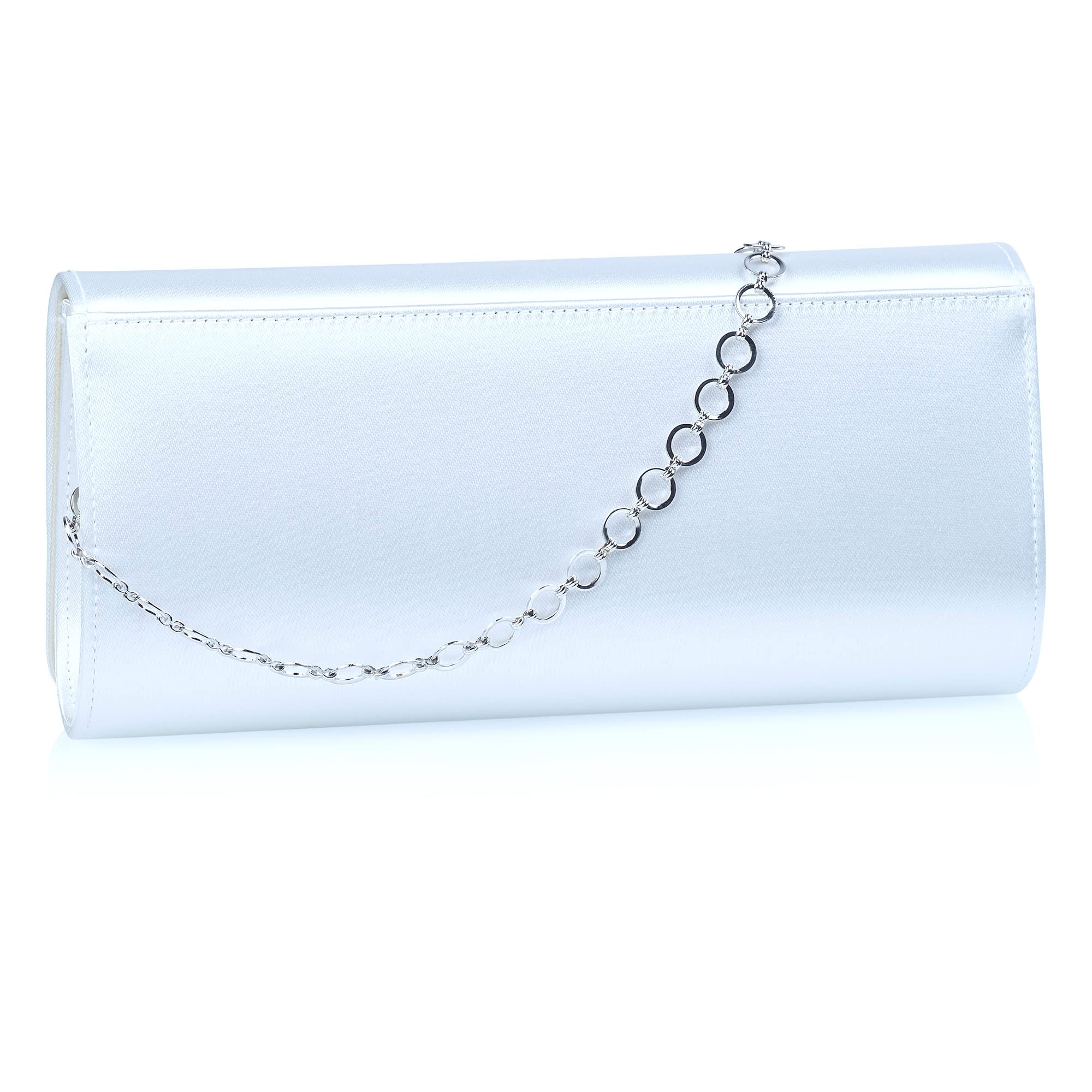 Rainbow Club Handbags Santie Brauttasche White Satin Kette