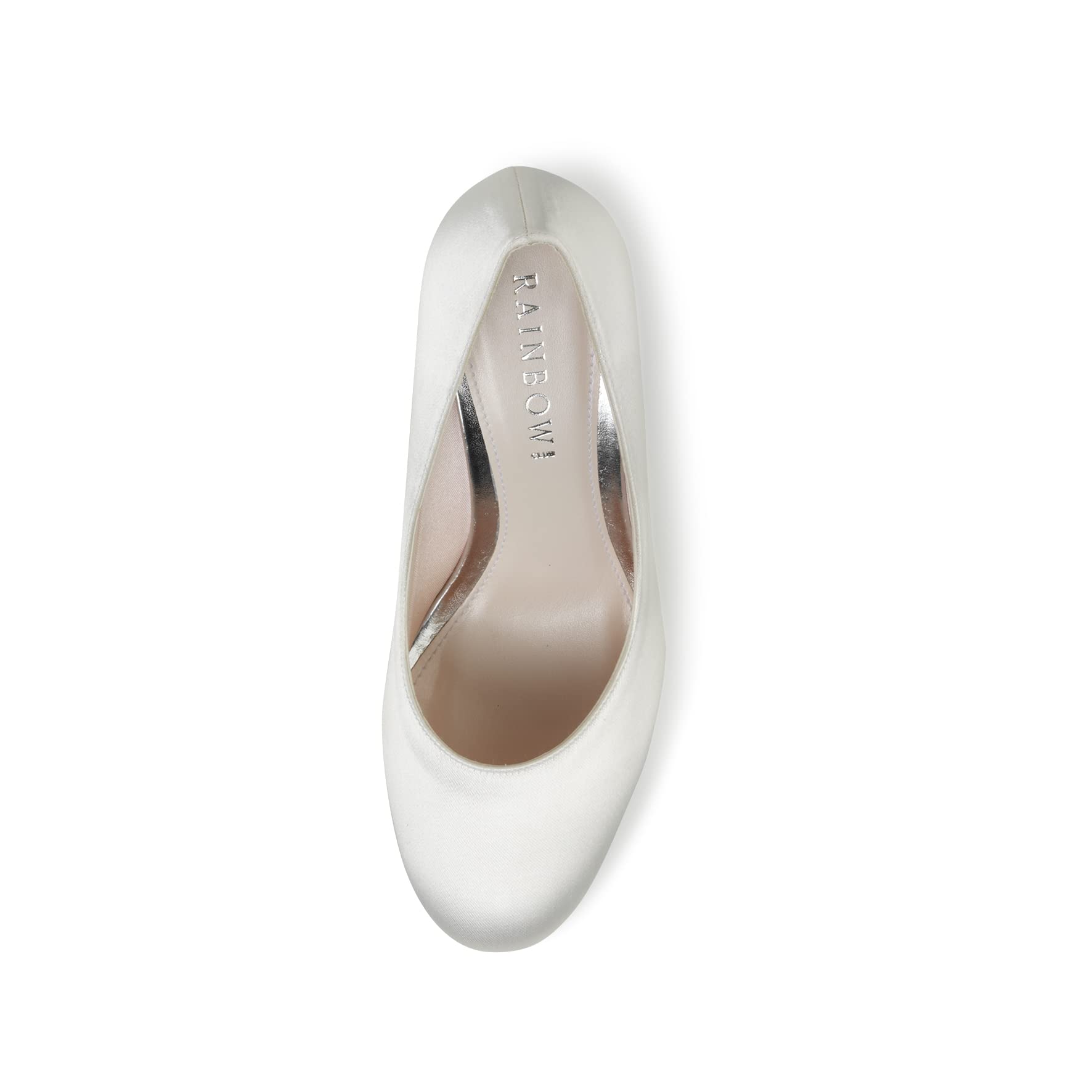 Rainbow Club Luxe Clair Pumps Satin Ivory Plateau 8 cm