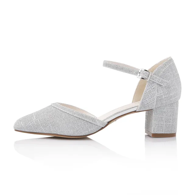 Rainbow Club Paisly Silver Pumps Metallic 5 cm Absatz