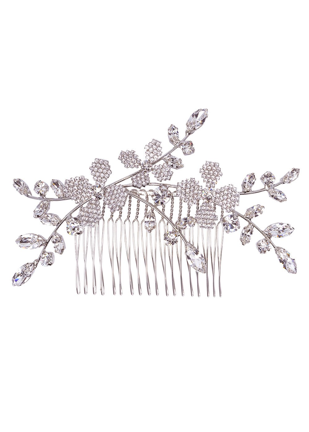 Elizabeth Bower June Crystalla Crystal Braut Kamm Rhodium 120mm