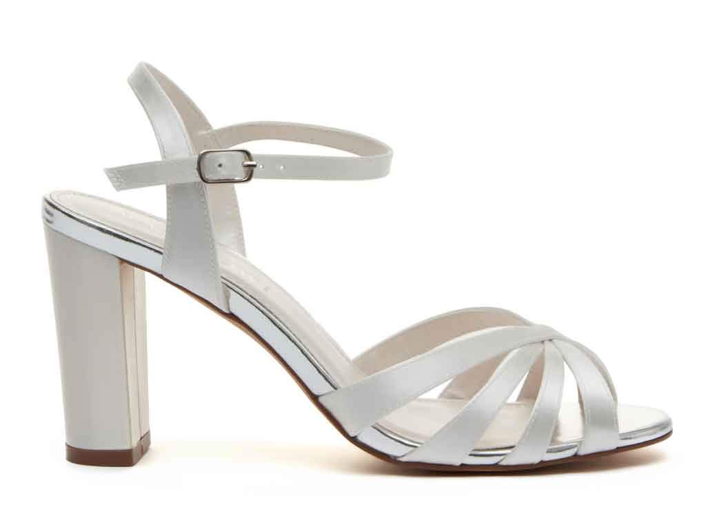 Rainbow Club Timeless Blake Sandalette Ivory Satin 9cm