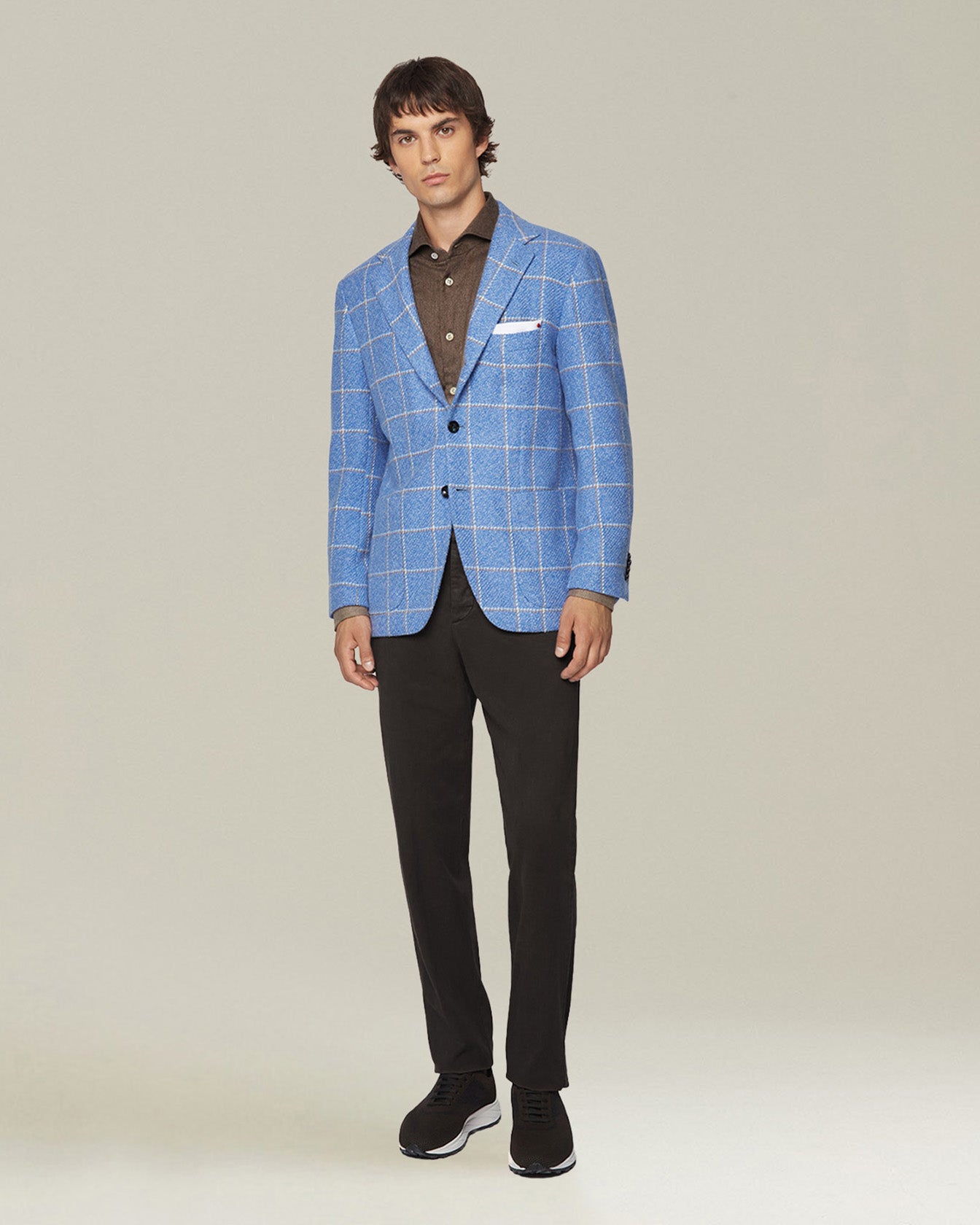 Kiton Kaschmir Blazer kariert einreihig Herren
