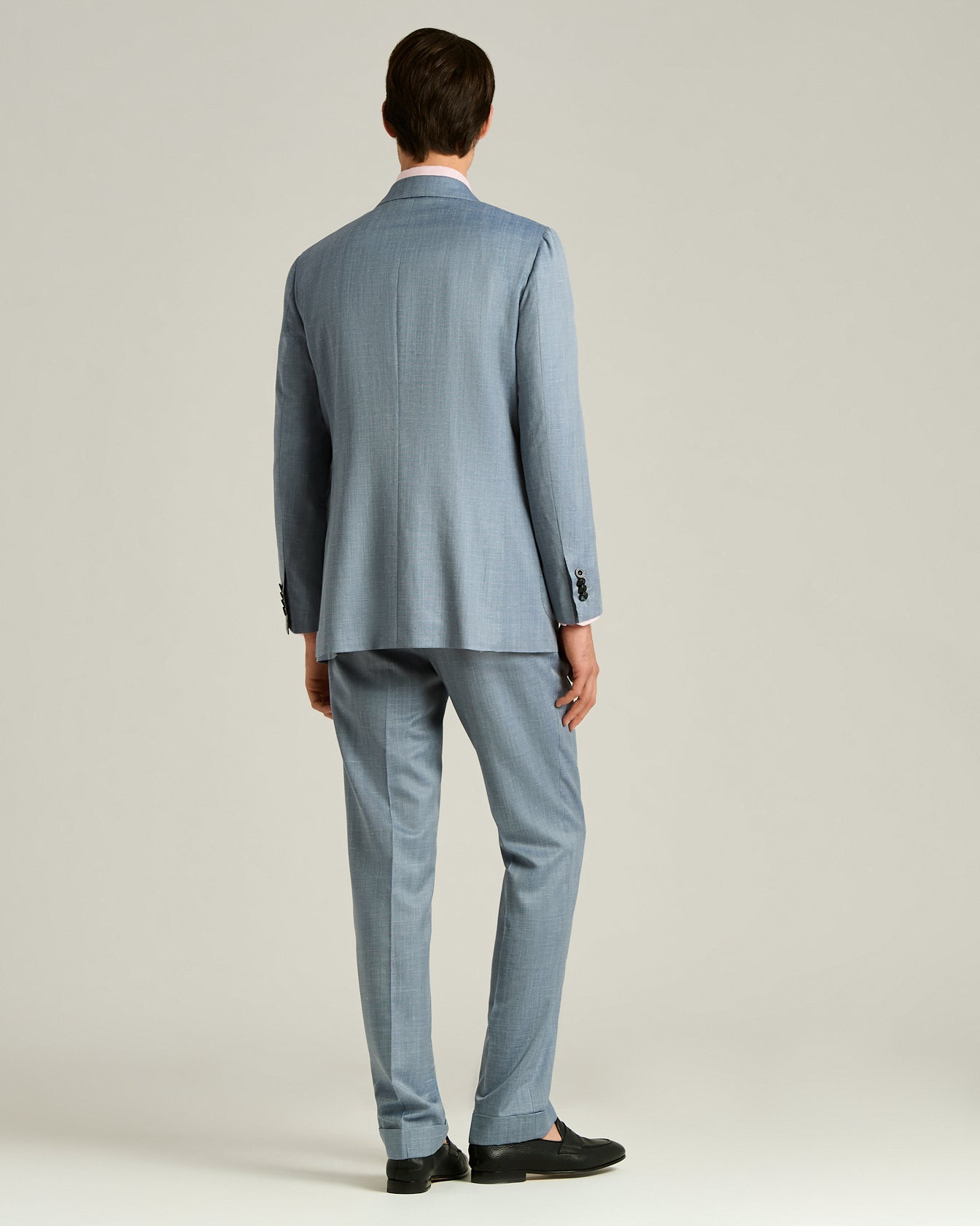 Kiton Anzug Wolle Seide Leinen zweireihig Gr. 46-58