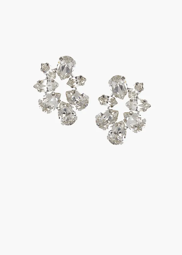 Elizabeth Bower Lux Kristall Ohrstecker Silber