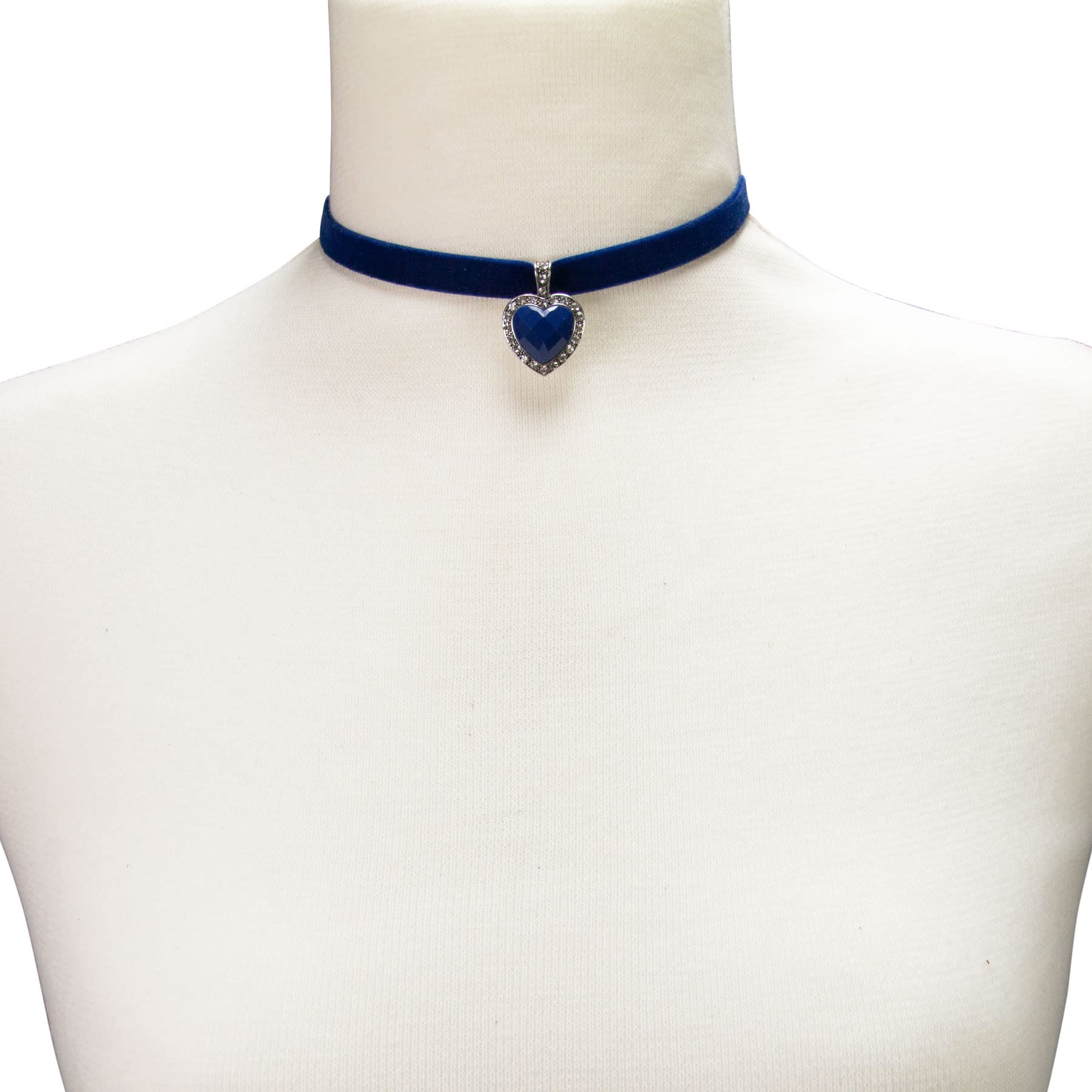 Alpenflüstern DAHEIM DHK313 Kropfband Blau Herzstein