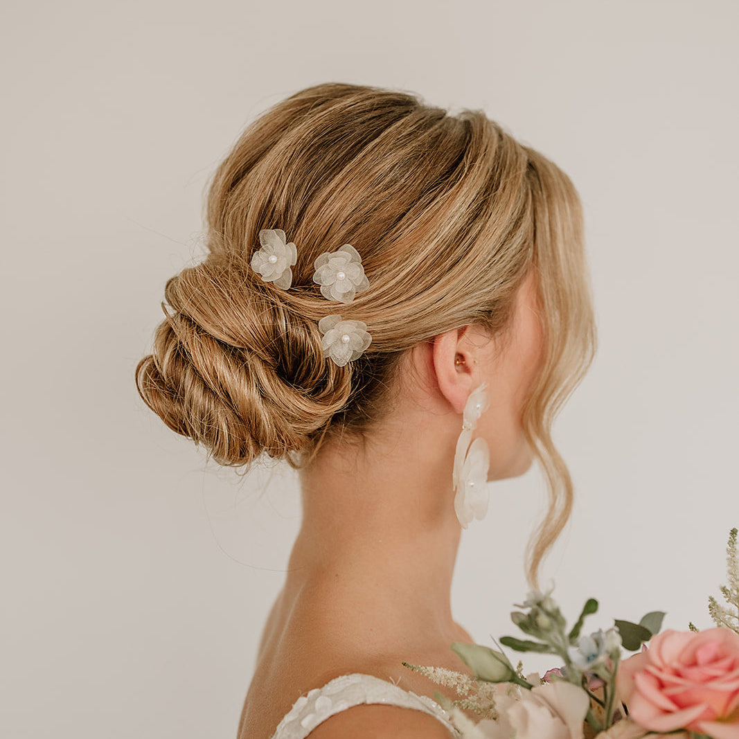 Perlenbräute Carry Haarschmuck Blüten Gold 3er-Set