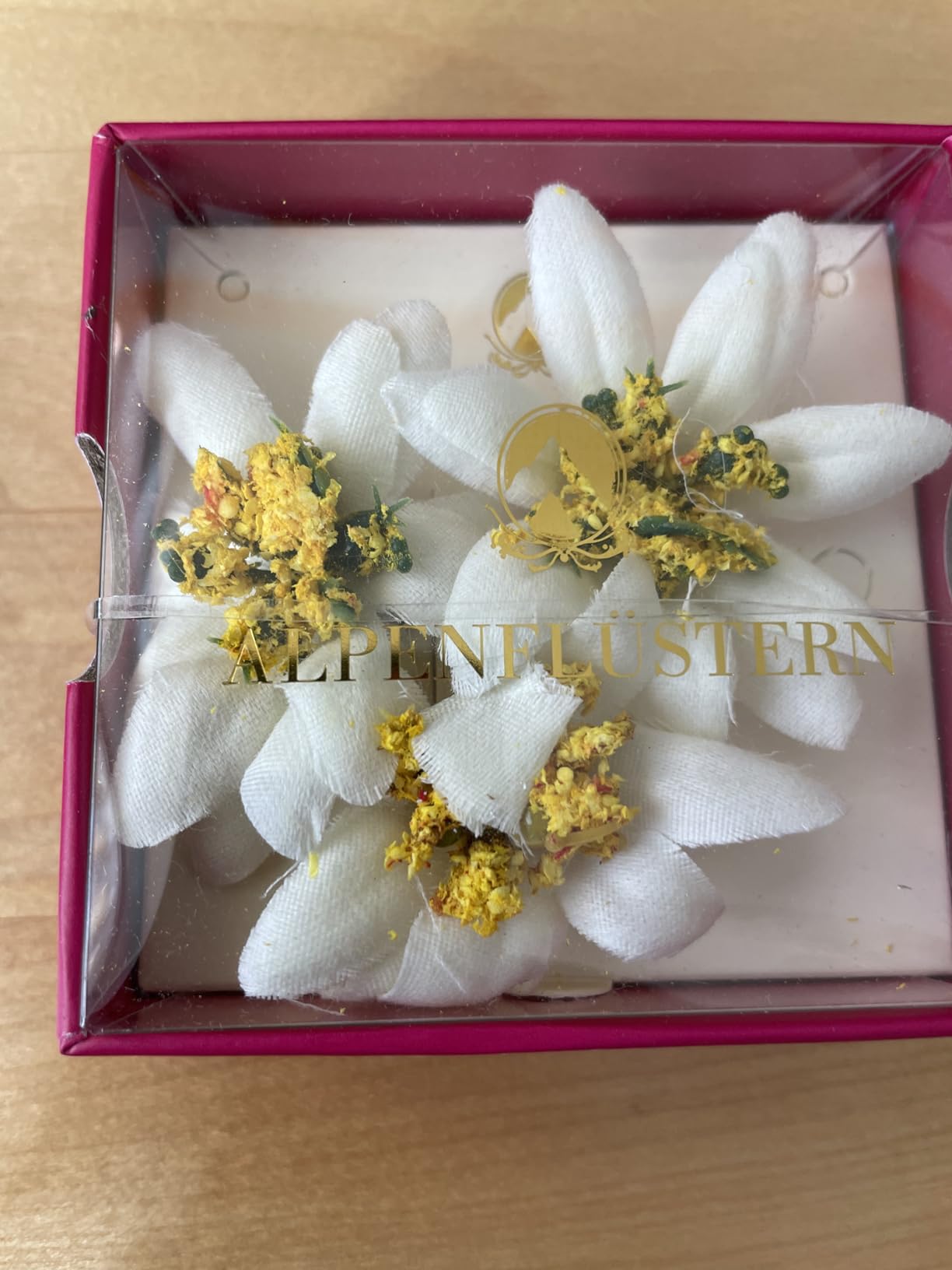 Alpenflüstern DAHEIM Haar-Curlies Edelweiss creme-weiß 3er
