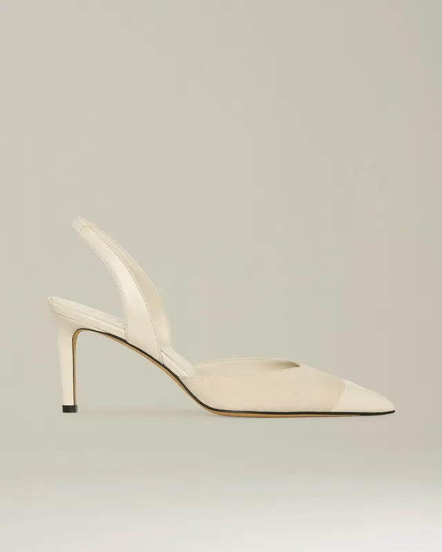 Kiton Shoes Décolleté Slingback Pumps Wildleder 7cm