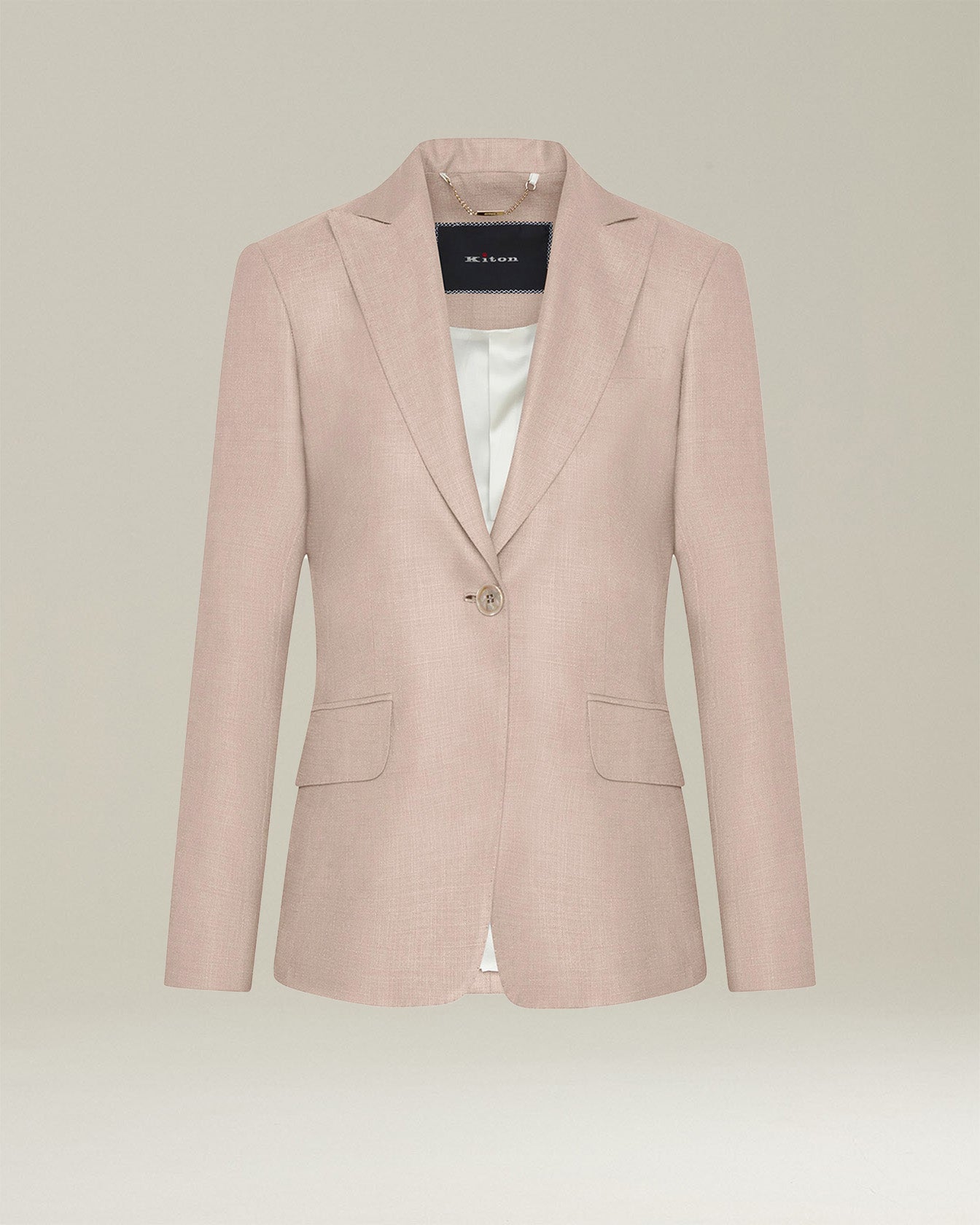Kiton Jackets JACKET SILK Seidenjacke Beige Seide Wolle