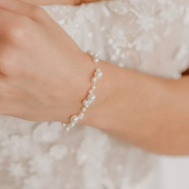 Perlenbräute Jasmin Armband Gold 16-19 cm Perlen