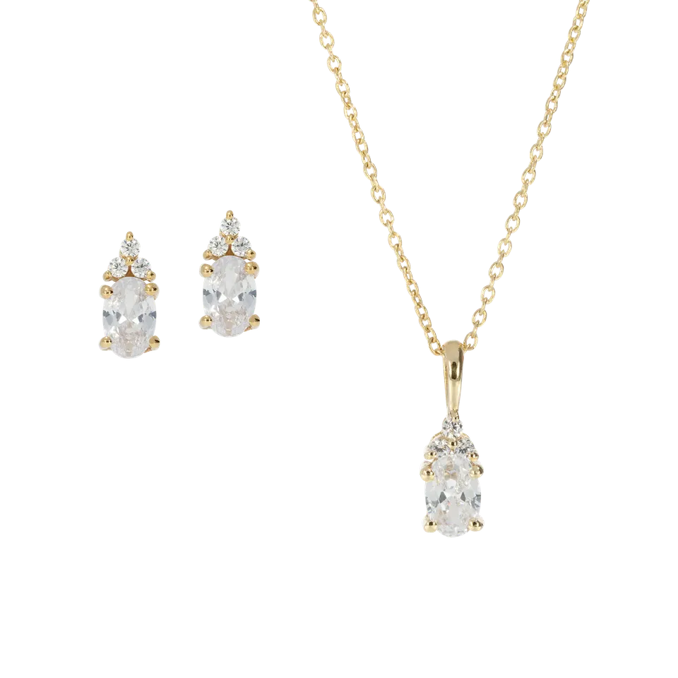 Juvelan Dazzling Beauty Schmuckset Kristall Silber