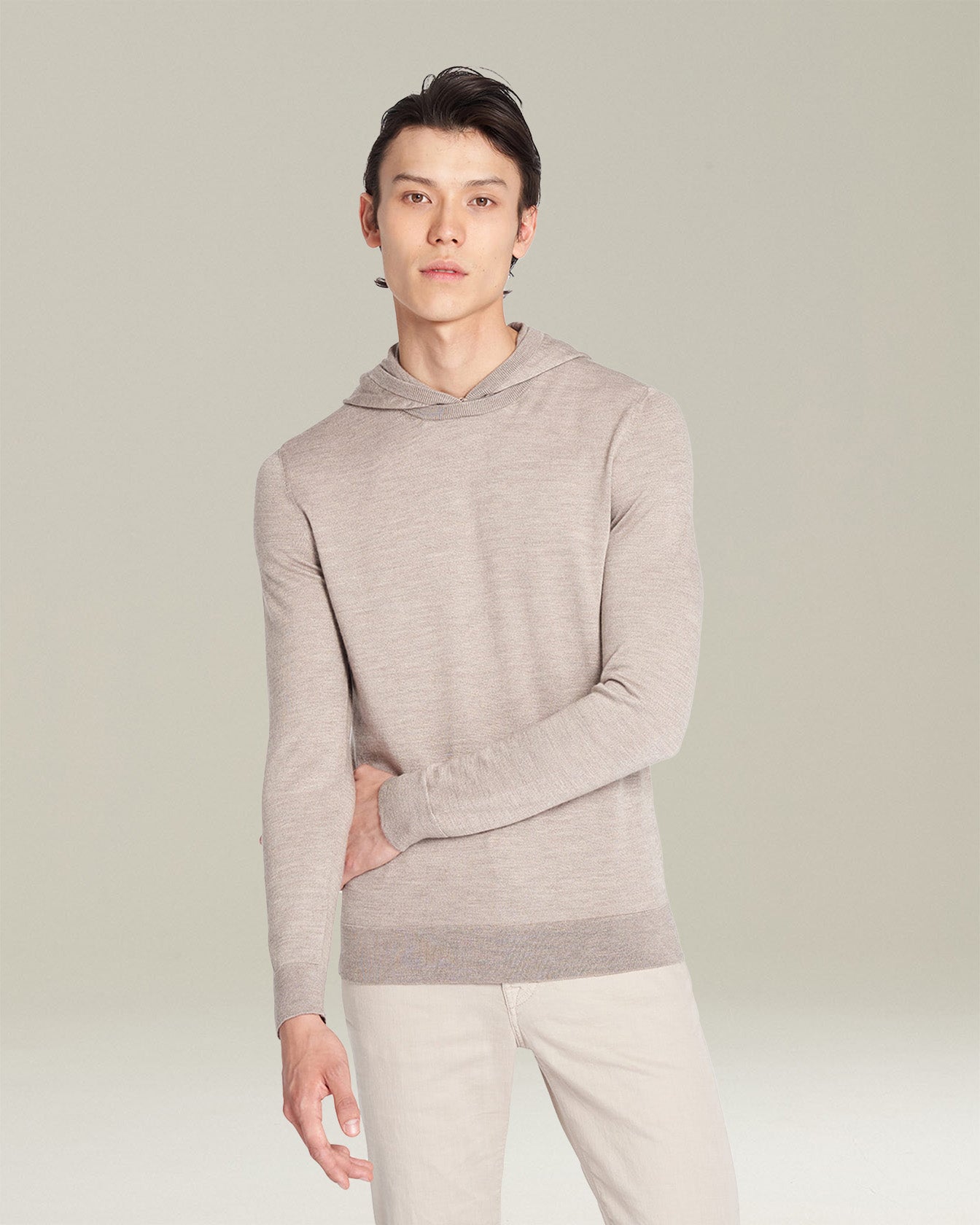 Kiton Knitwear Maglia Kapuzenpullover Beige Cashmere