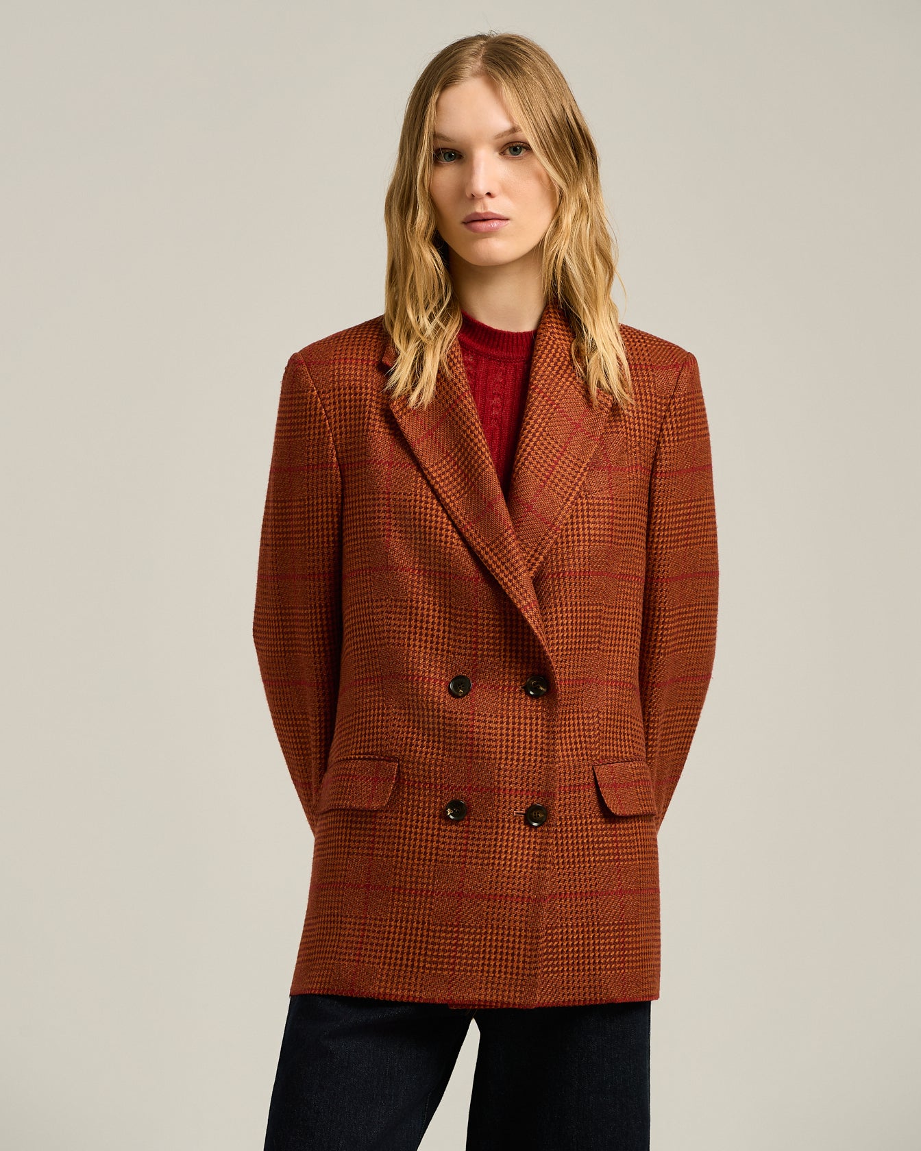 Kiton Jackets Terracotta Blazer Seide Kaschmir