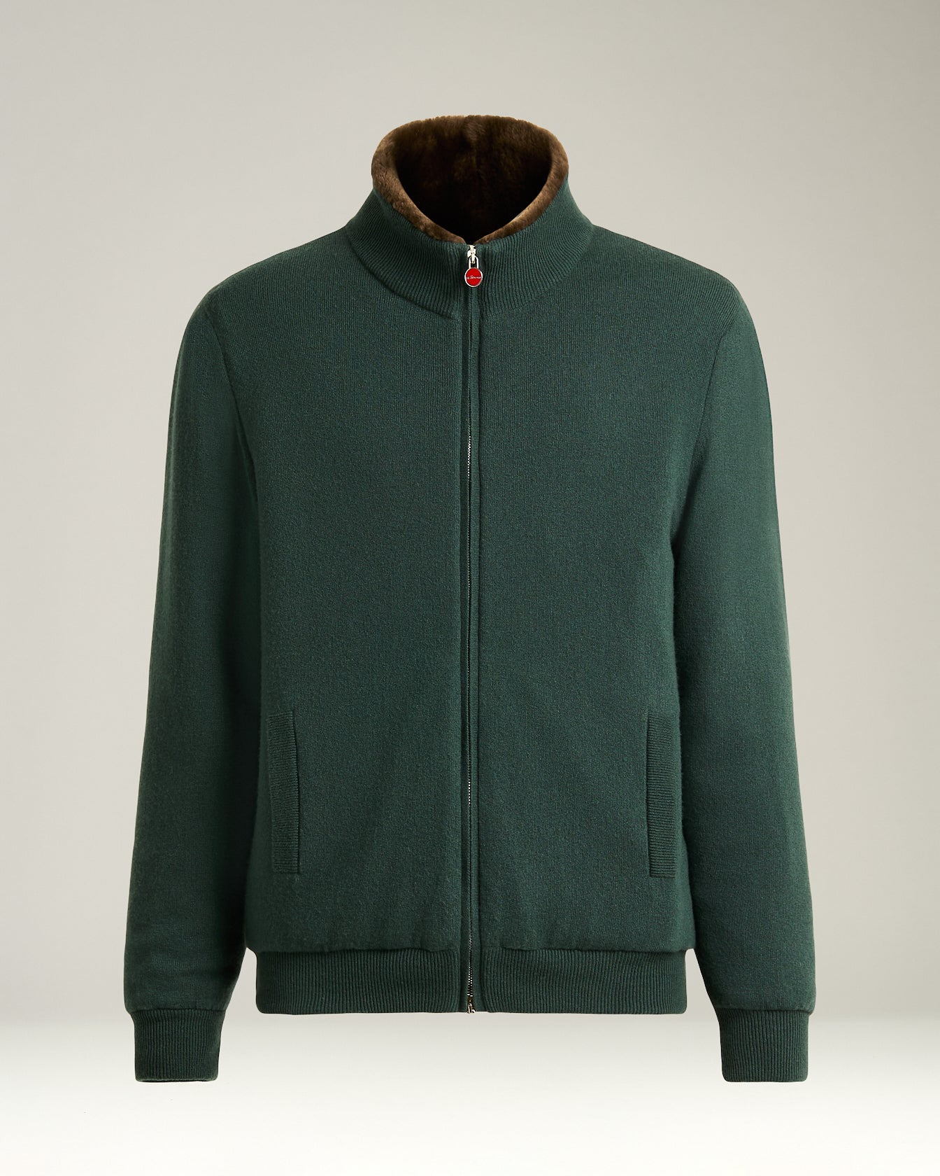 Kiton Jackets Jacke braun Kaschmir Zip Regular