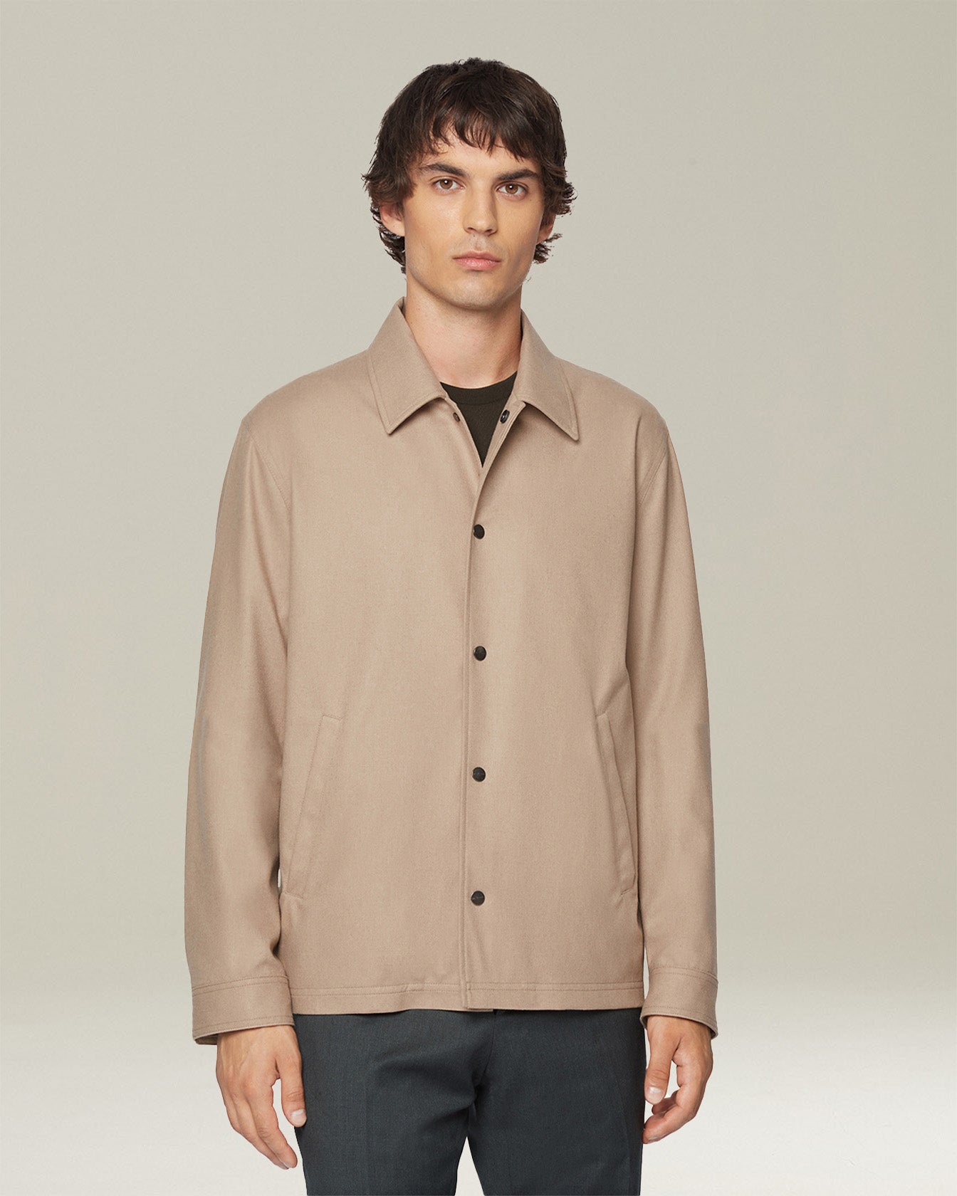 Kiton Jackets Hemdjacke Kaschmir Overshirt Druckknopf