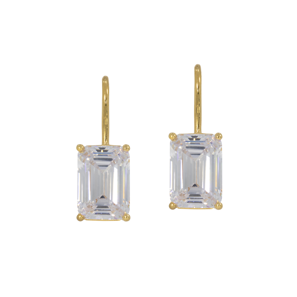 Juvelan Icon Ohrringe Emerald-Cut Kristall 1,5 cm