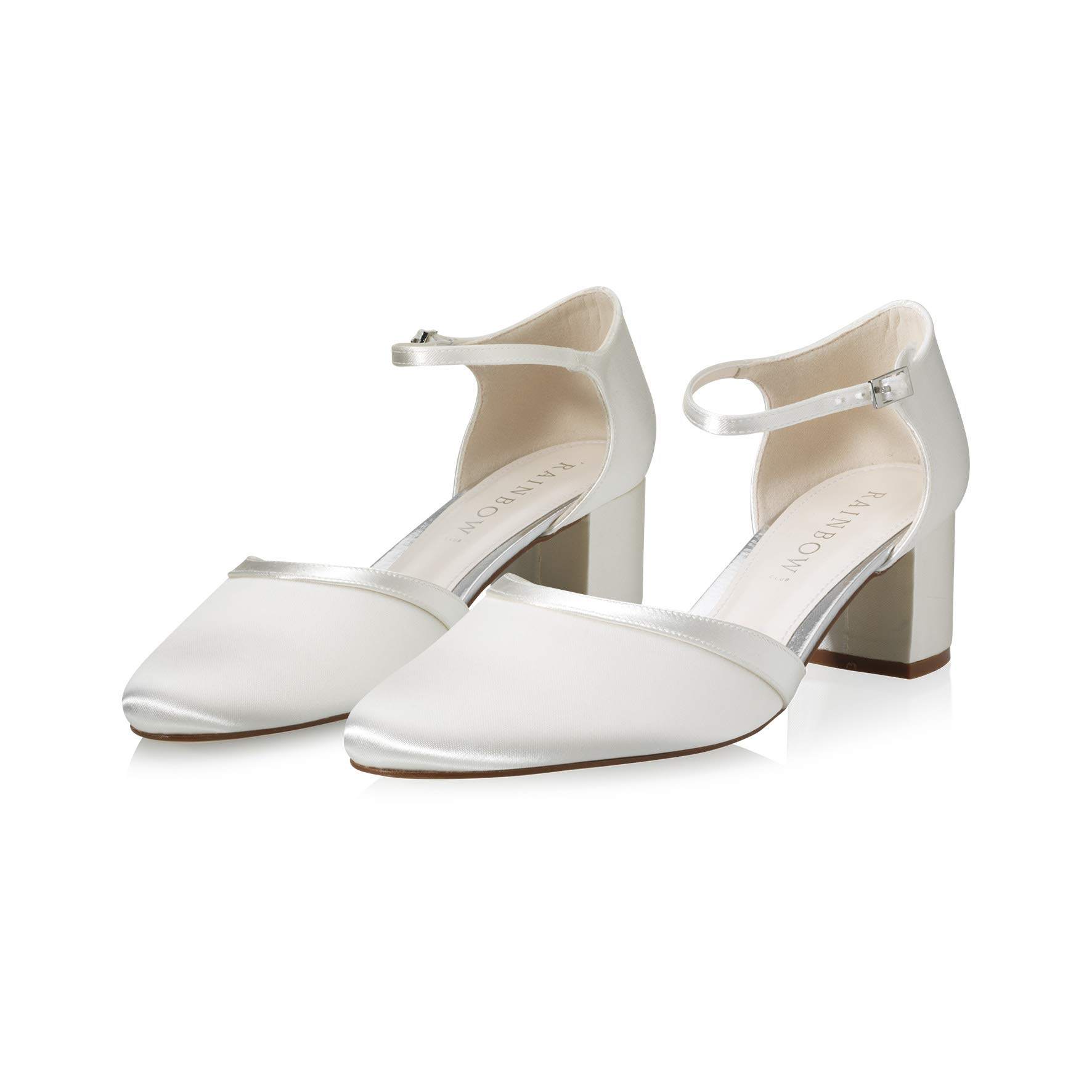 Rainbow Club Essentials Stacy Pumps Satin Ivory 5 cm Blockabsatz