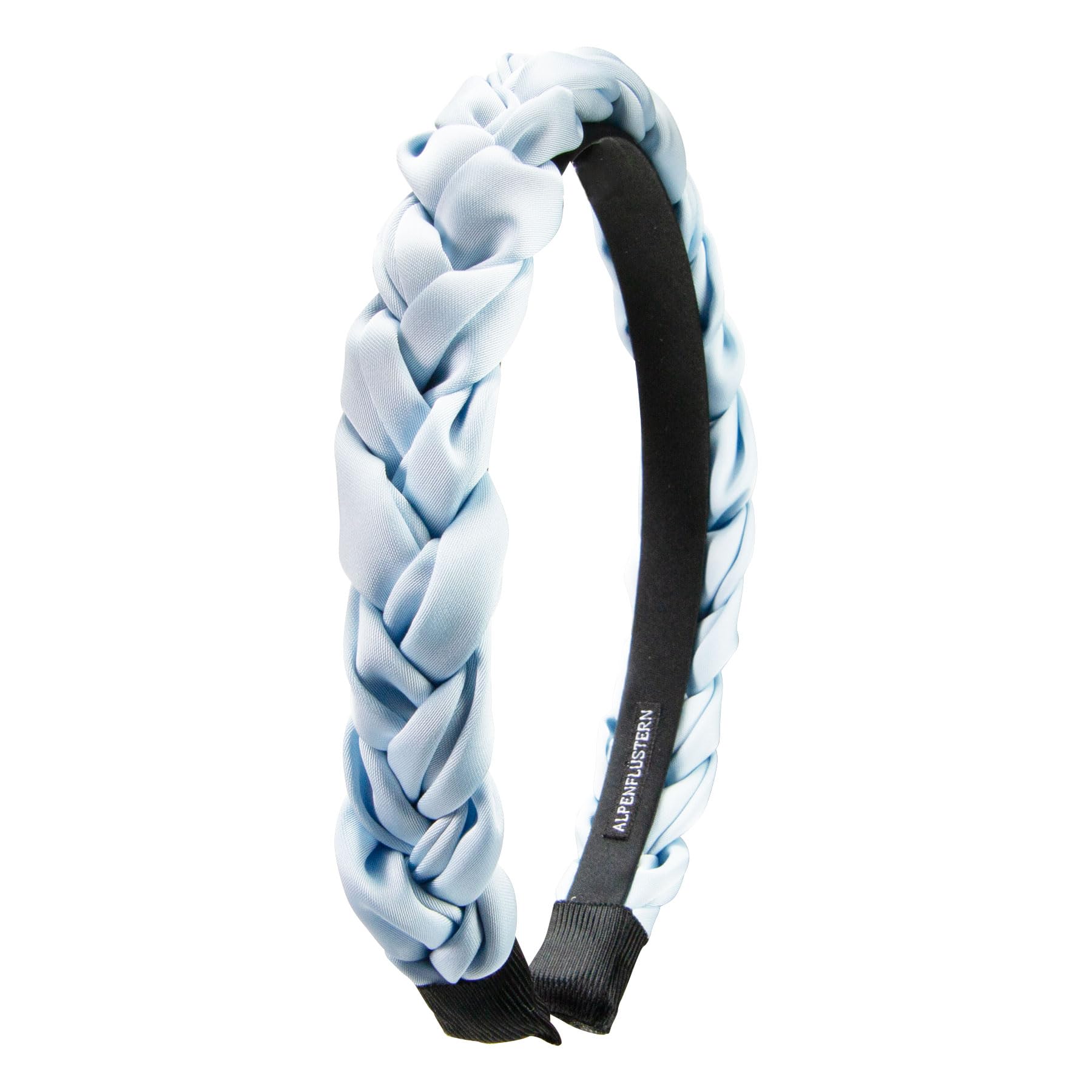 Alpenflüstern DAHEIM ADV164 Haarreif Satin blau Flechtoptik schmal