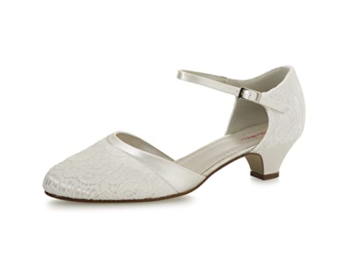 Rainbow Club Timeless Mickie Pumps Satin Ivory Spitze 3,5 cm