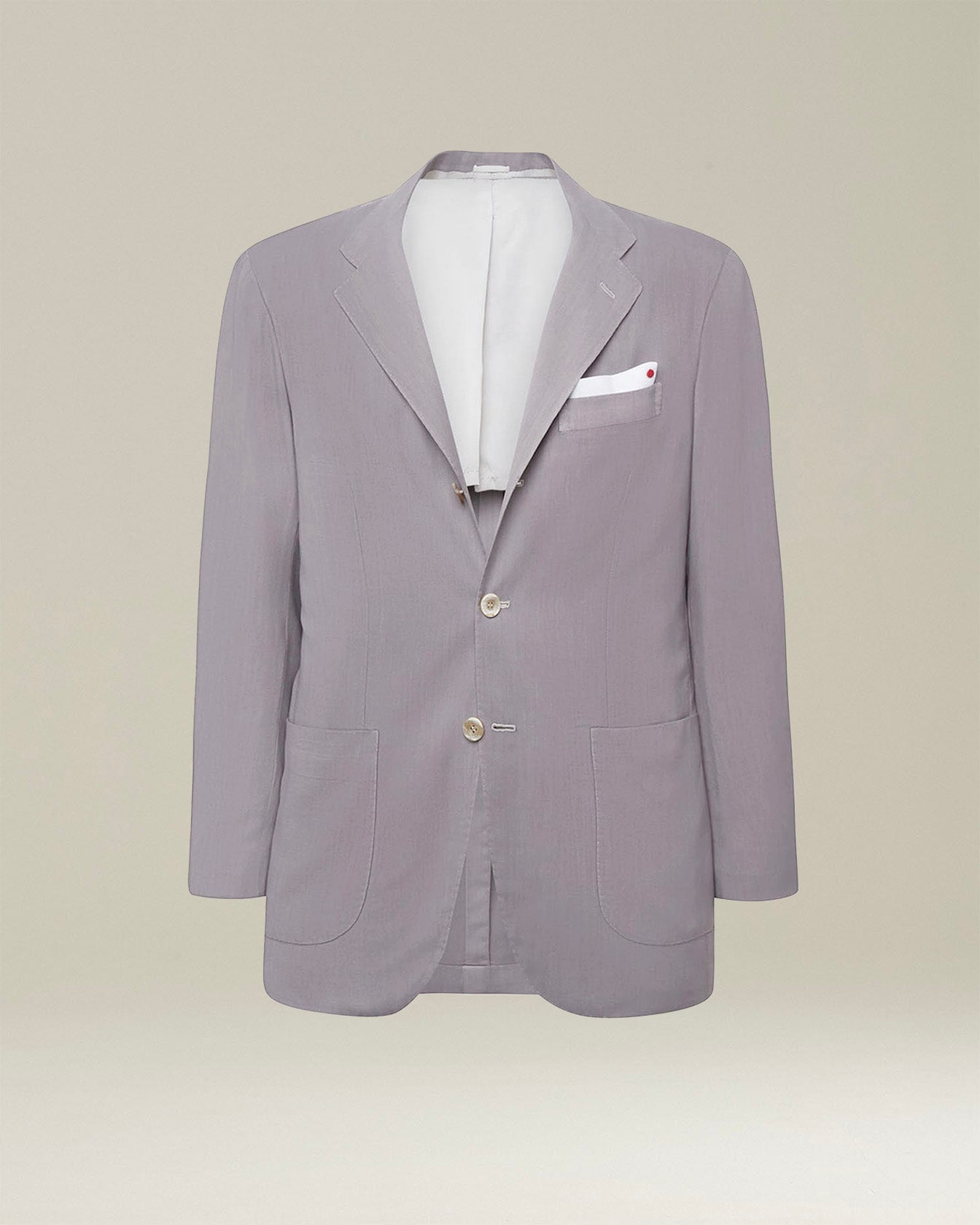 Kiton Jacket Cashmere Sakko grau einreihig