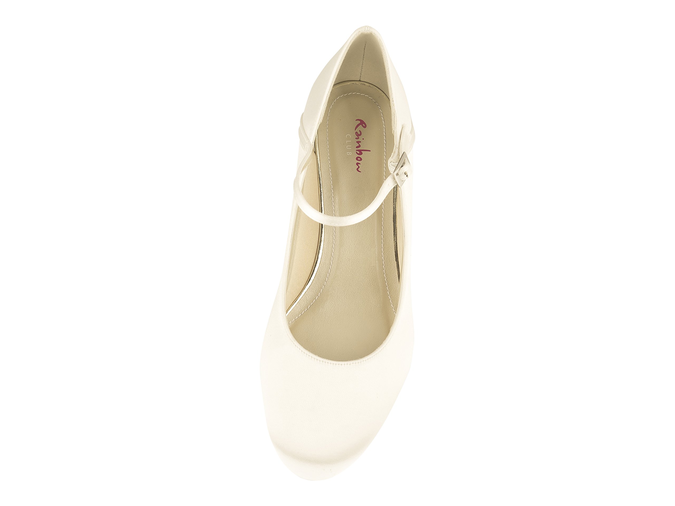 Rainbow Club Feline Ivory Satin Brautschuhe Gr. 42 Kitten-Heel