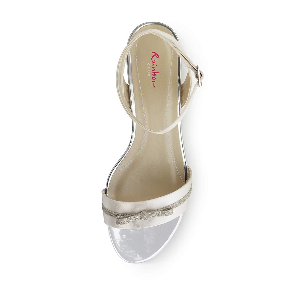 Rainbow Club Gail Sandaletten Brautschuhe ivory Satin Gr. 40