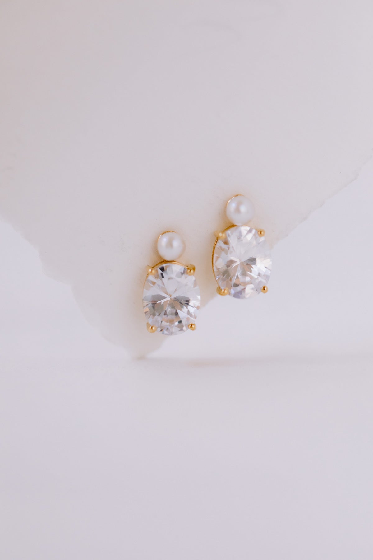 Juvelan Crystallized Ohrstecker Silber Perle Kristall