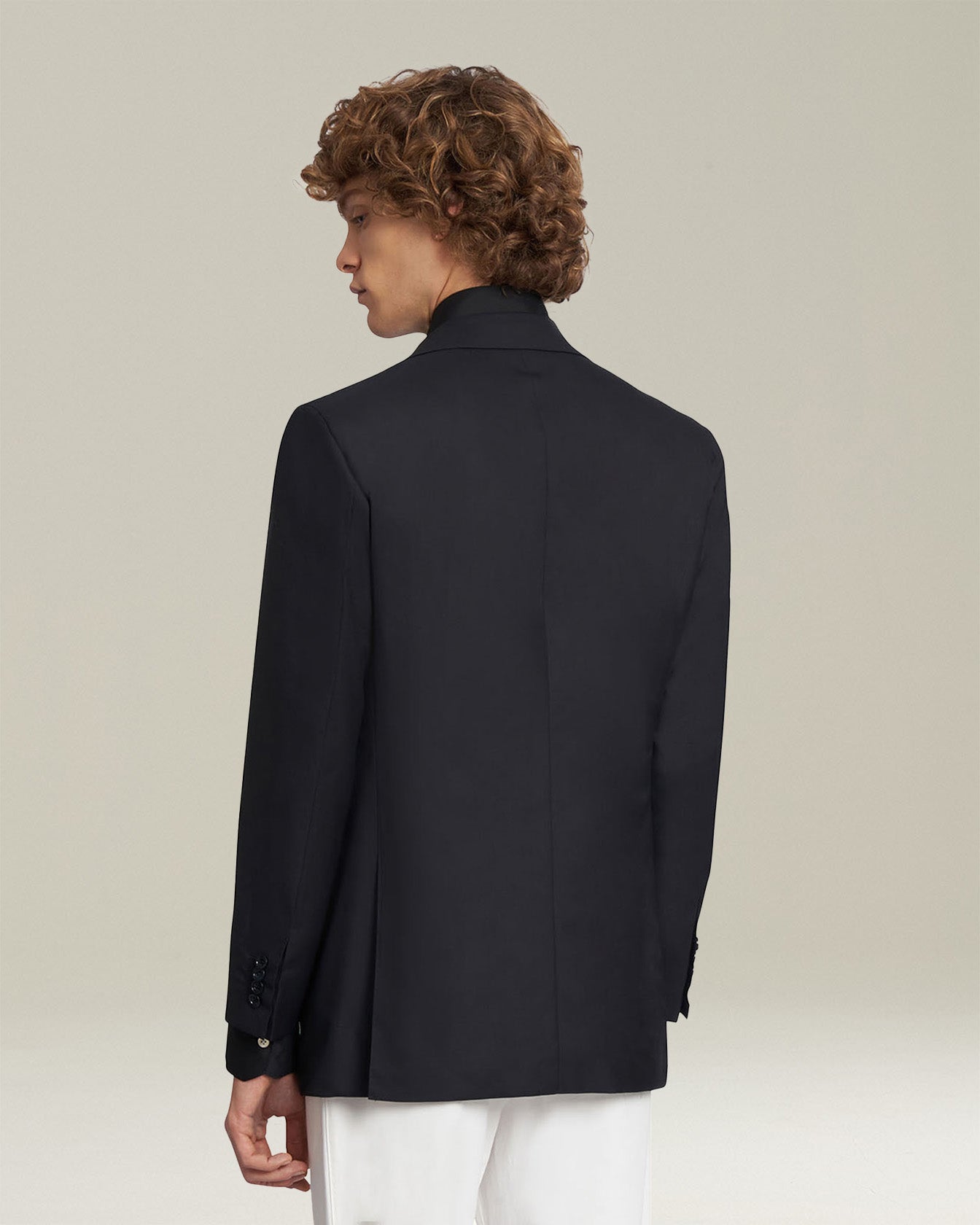 Kiton Jackets Woll-Sakko schwarz Gr. 48 einreihig 14-Mikron