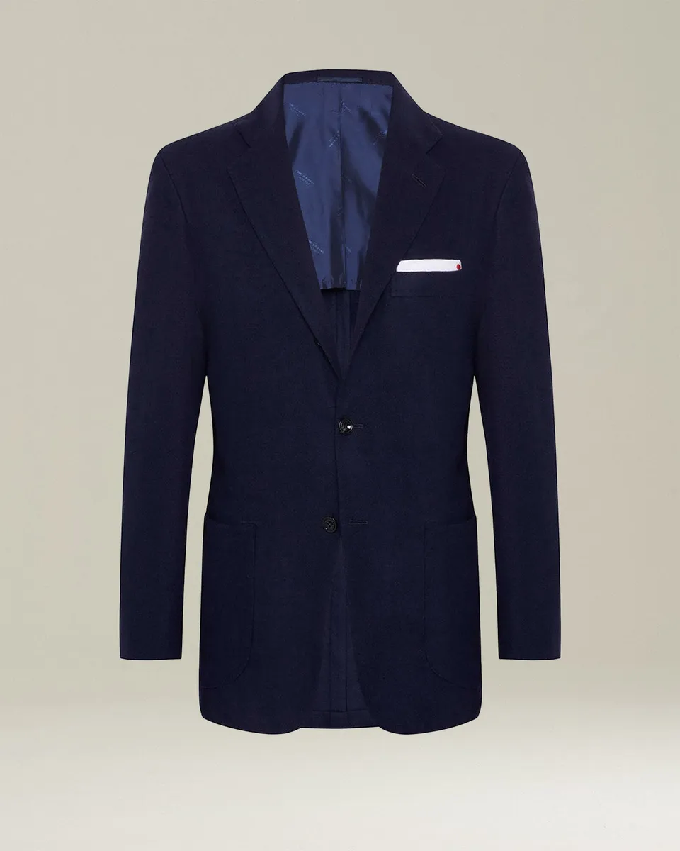 Kiton Jackets Giacca Lana Vergine Sakko Schurwolle navy