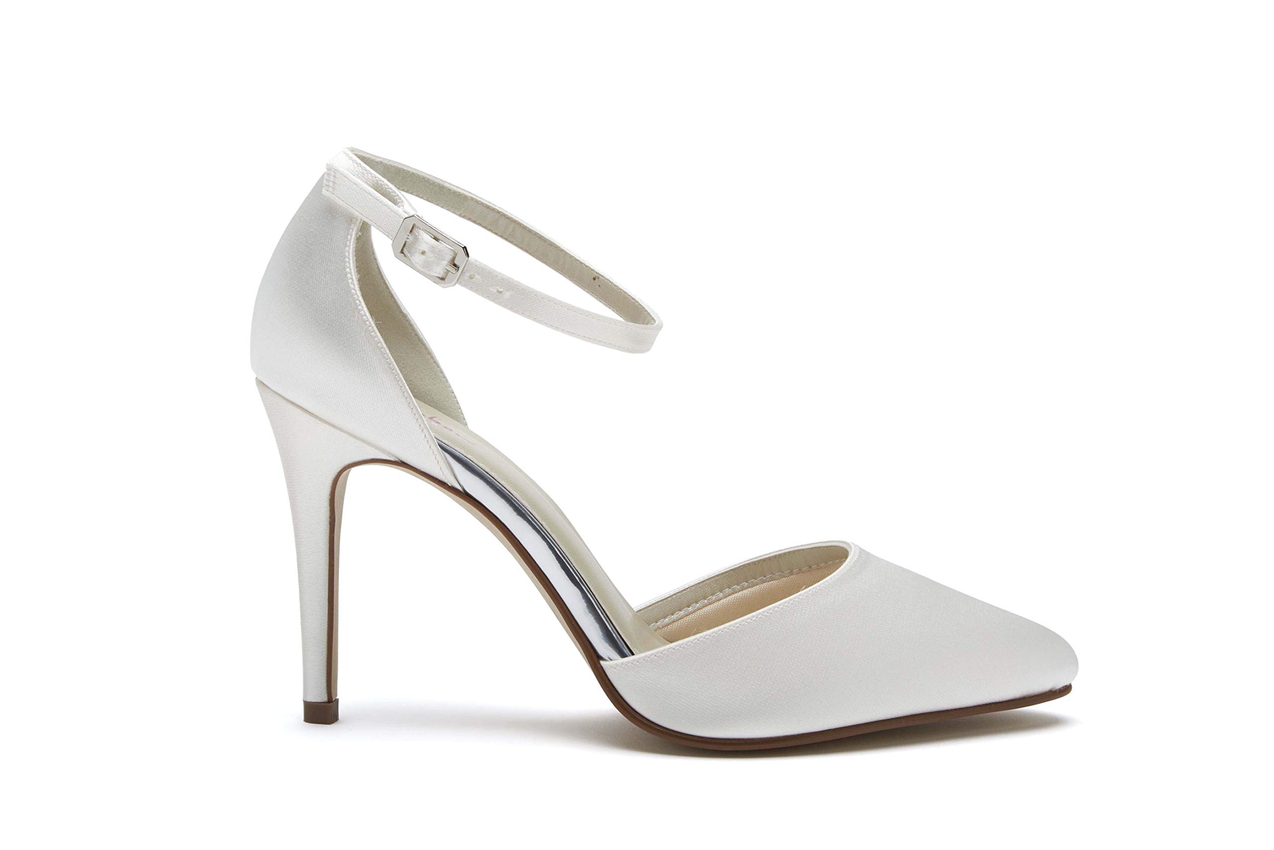 Rainbow Club Essentials Carly Pumps Satin Ivory Knöchelriemen