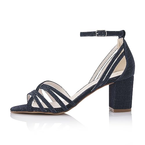 Rainbow Club Jayne Navy Sandalette Metallic 6,5 cm Absatz