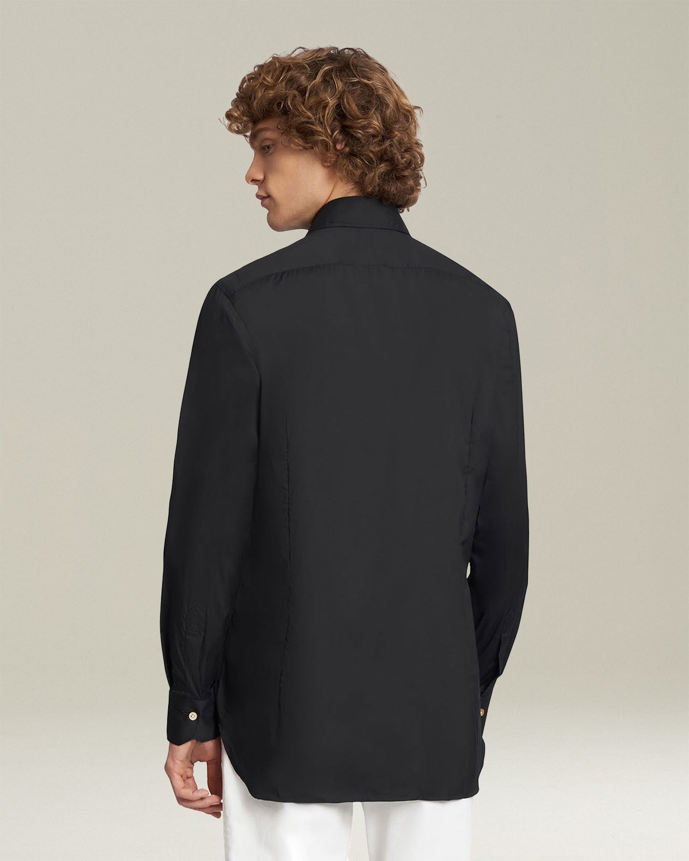 Kiton Hemd Baumwolle schwarz Herrenhemd
