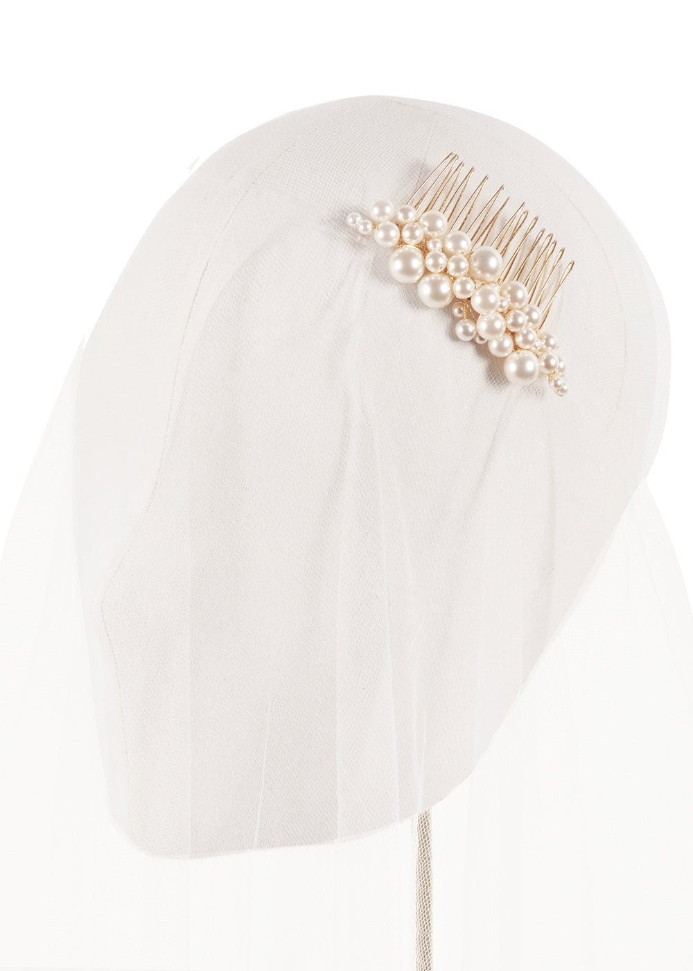 Elizabeth Bower Bubble Braut Haarkamm Perlen Rhodium