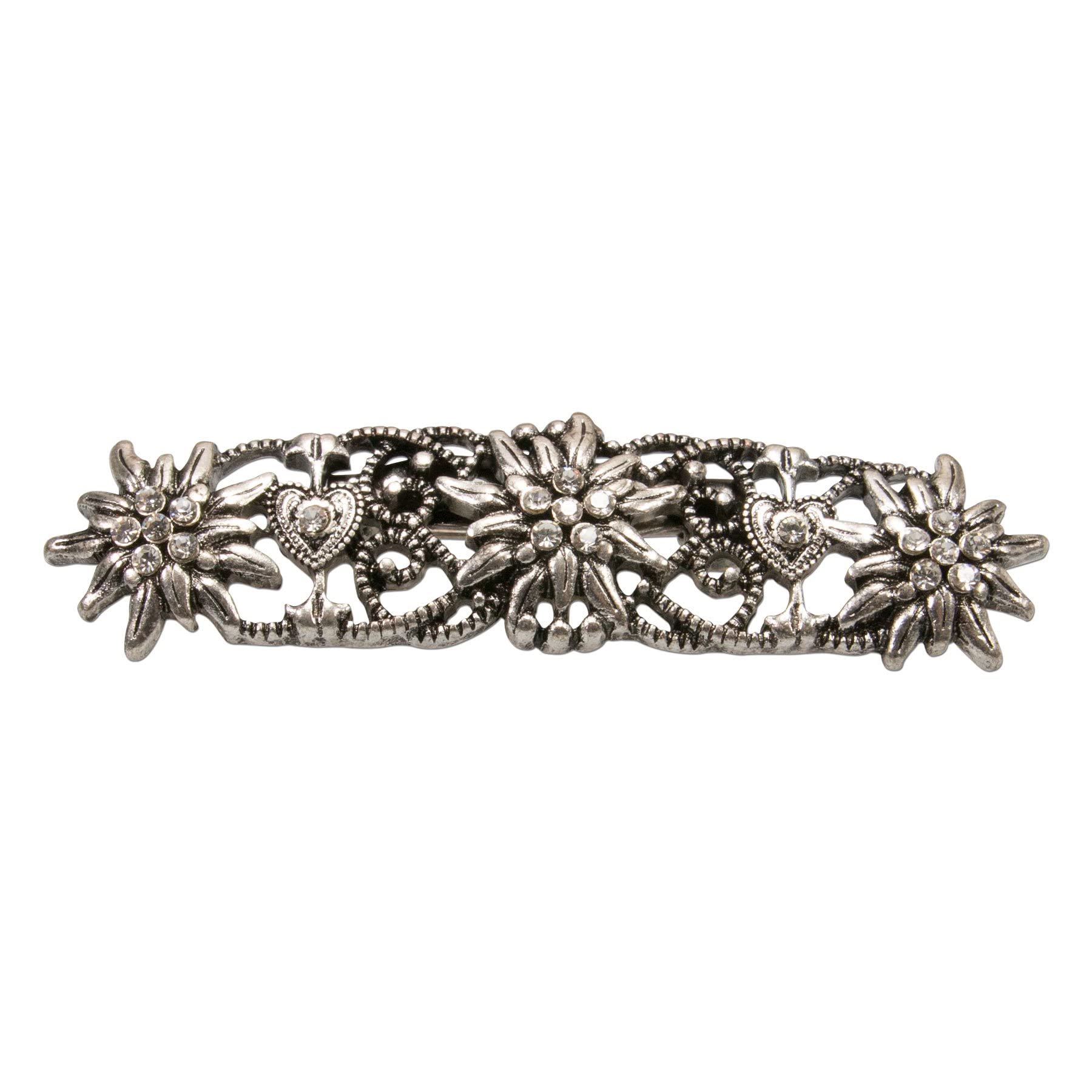 Alpenflüstern DAHEIM API098 Blusen-Brosche Edelweiss antik-silber