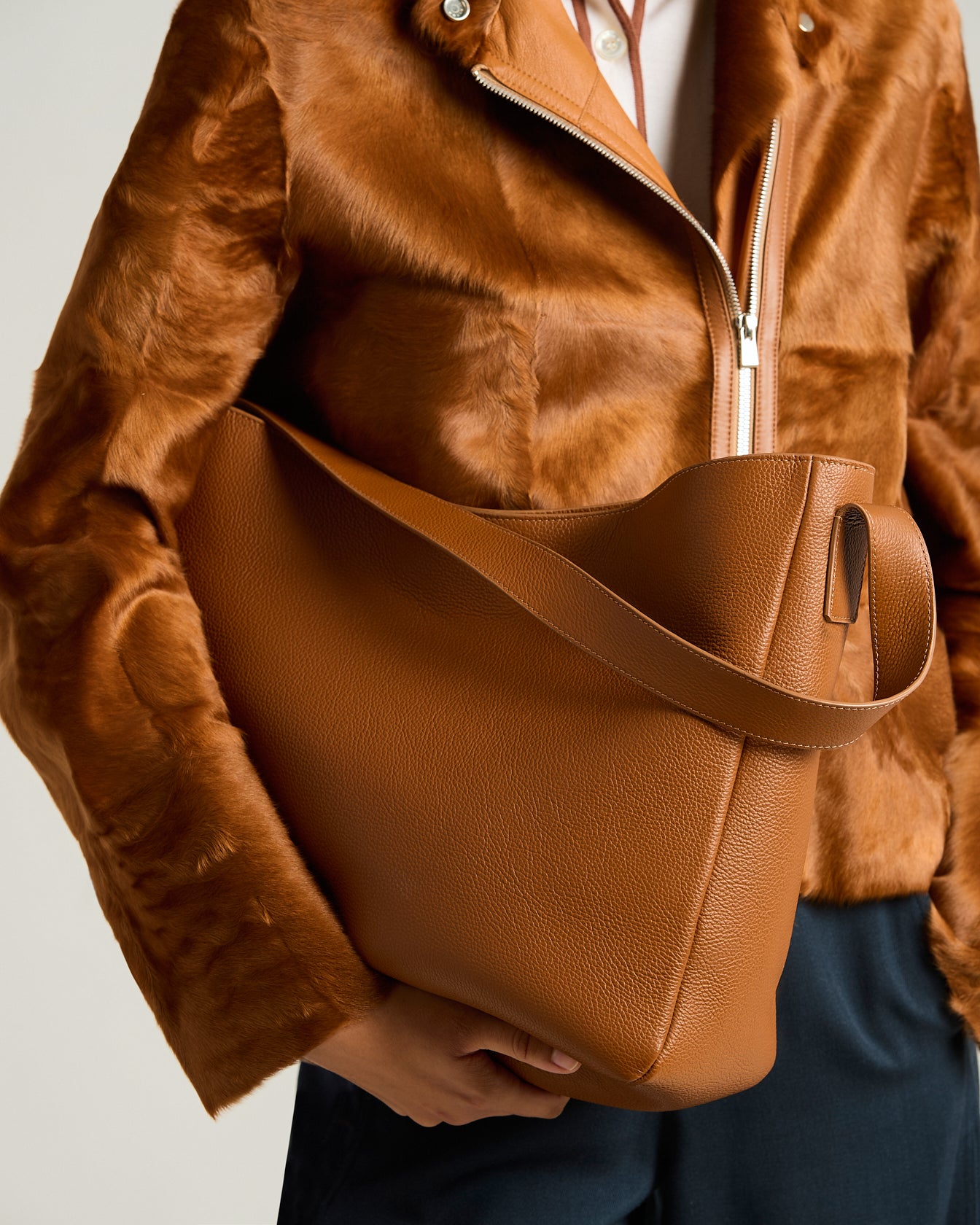 Kiton Abendtasche Kalbsleder Haselnussbraun Einheitsgr.