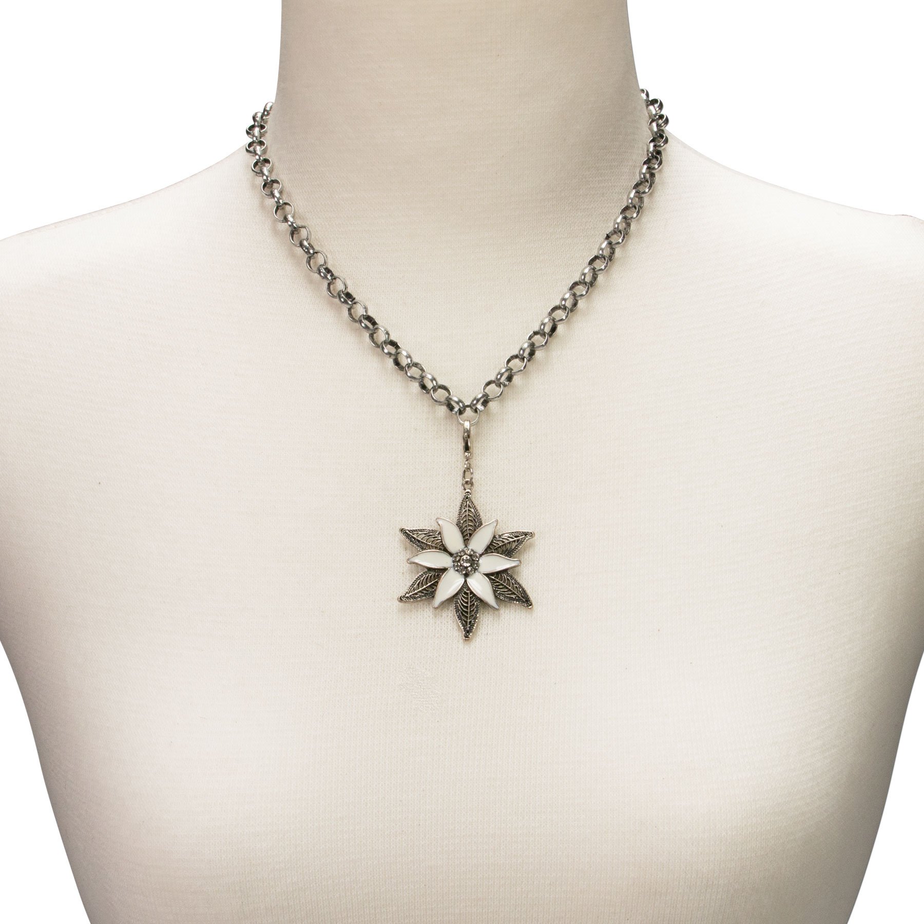 Alpenflüstern DAHEIM Edelweiß Anhänger antik-silber 4cm