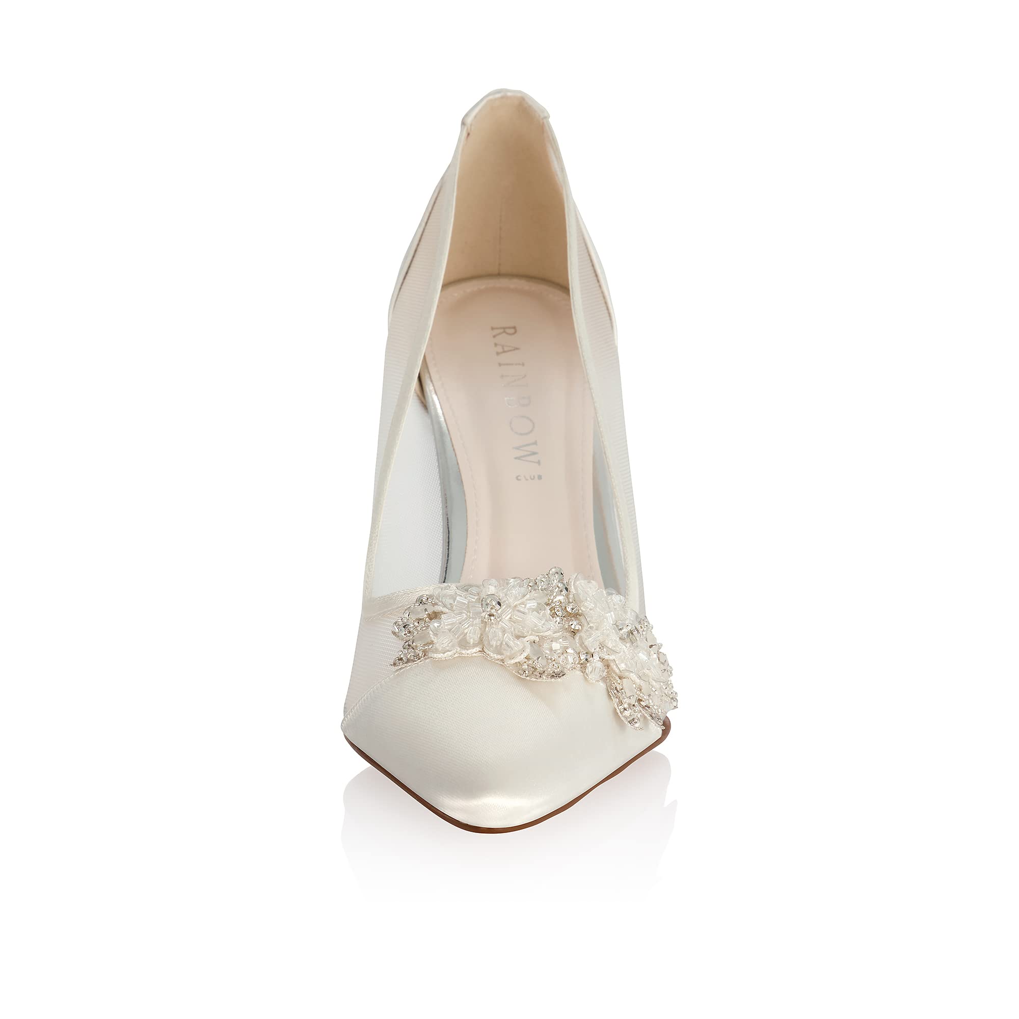 Rainbow Club Embellished Tammi Pumps Ivory Satin Strass