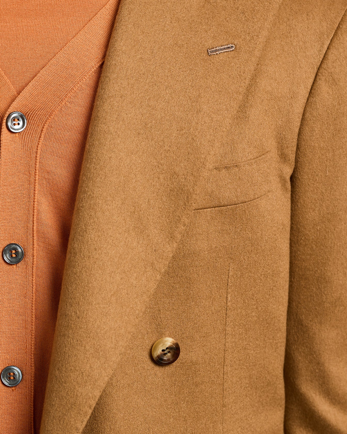 Kiton Double-Breasted Blazer Sakko braun Kaschmir Vikunja