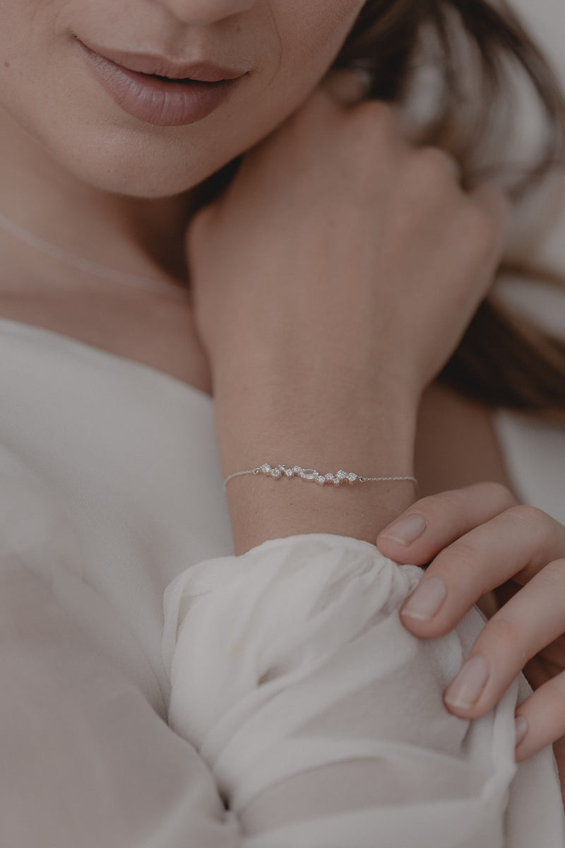 Juvelan Estelle Armband Kristall Silber 15 cm Zirkonia