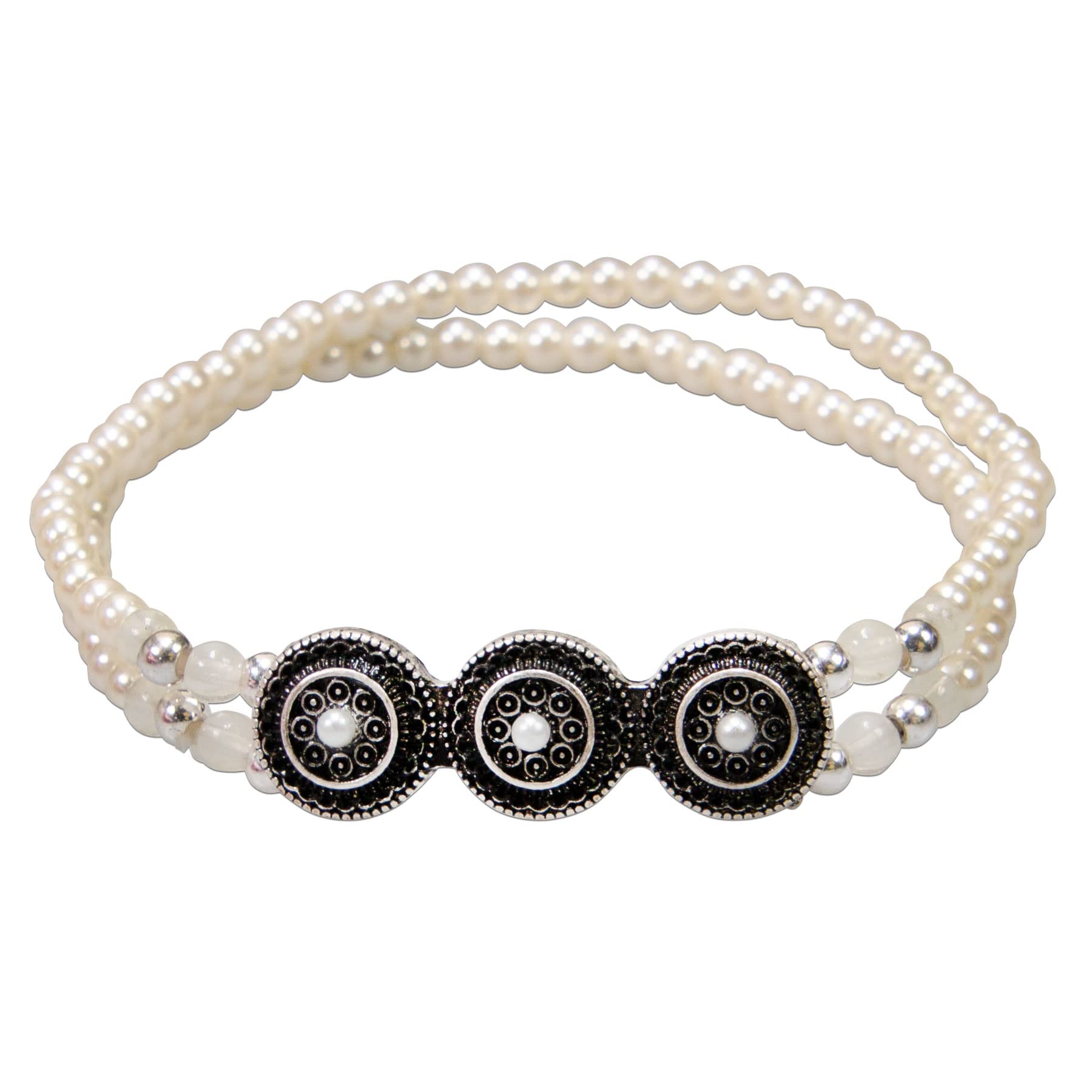 Alpenflüstern DAHEIM Magda DAB078 Armband Perlen creme-weiß