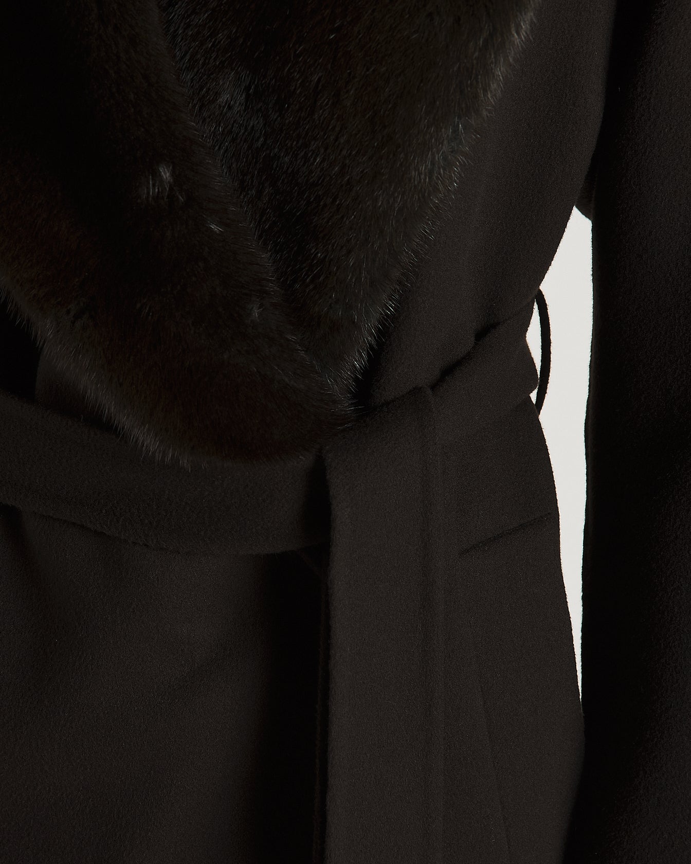 Kiton Outerwear Mantel Kaschmir braun mit Gürtel