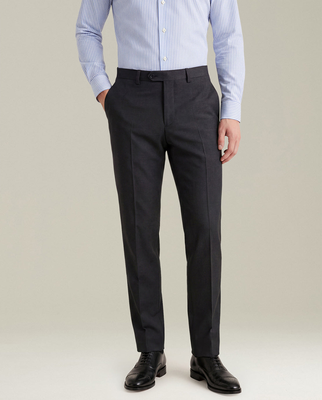 Kiton Suits Anzug Wolle anthrazit 14-Micron Zweiknopf